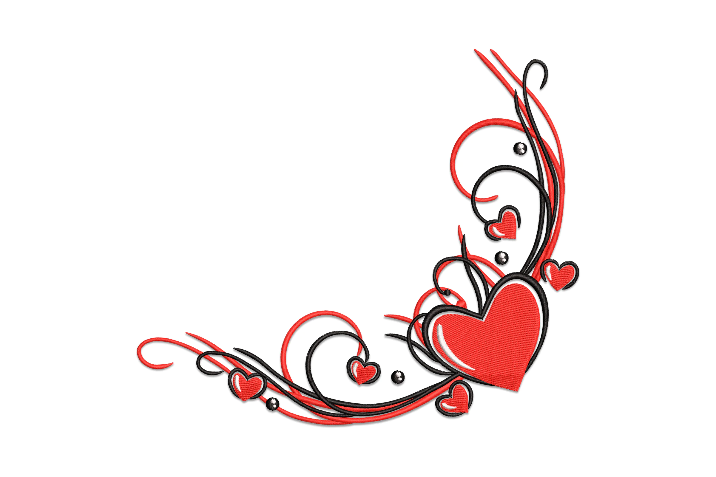 Heart Border Embroidery Design Pattern