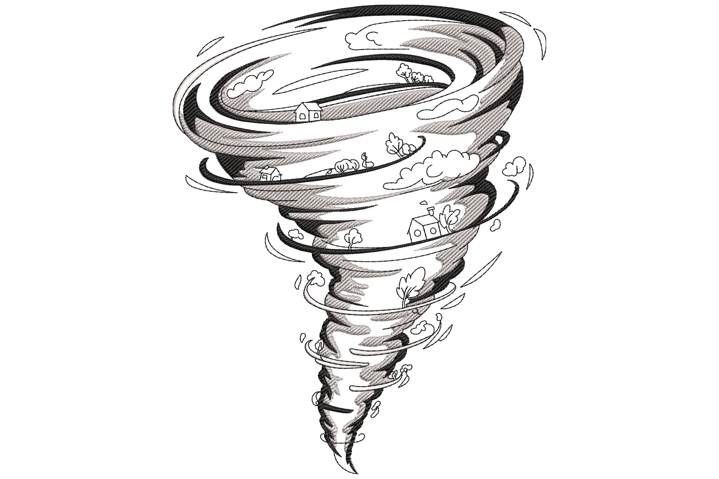 Tornado Machine Embroidery Design