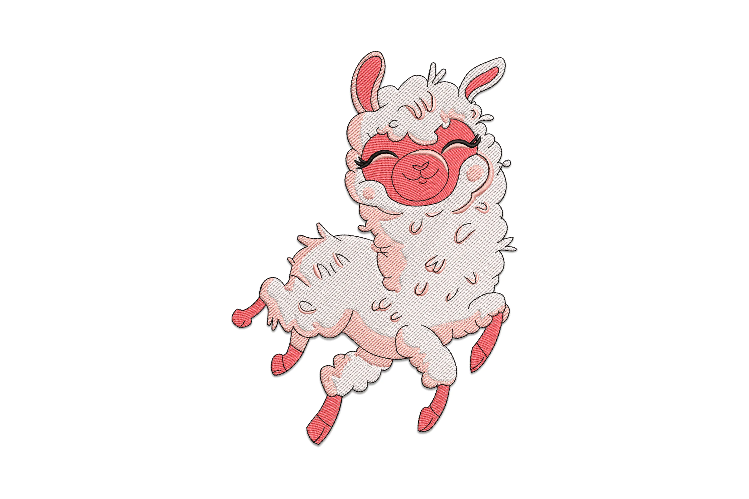 Baby Llama Machine Embroidery Design