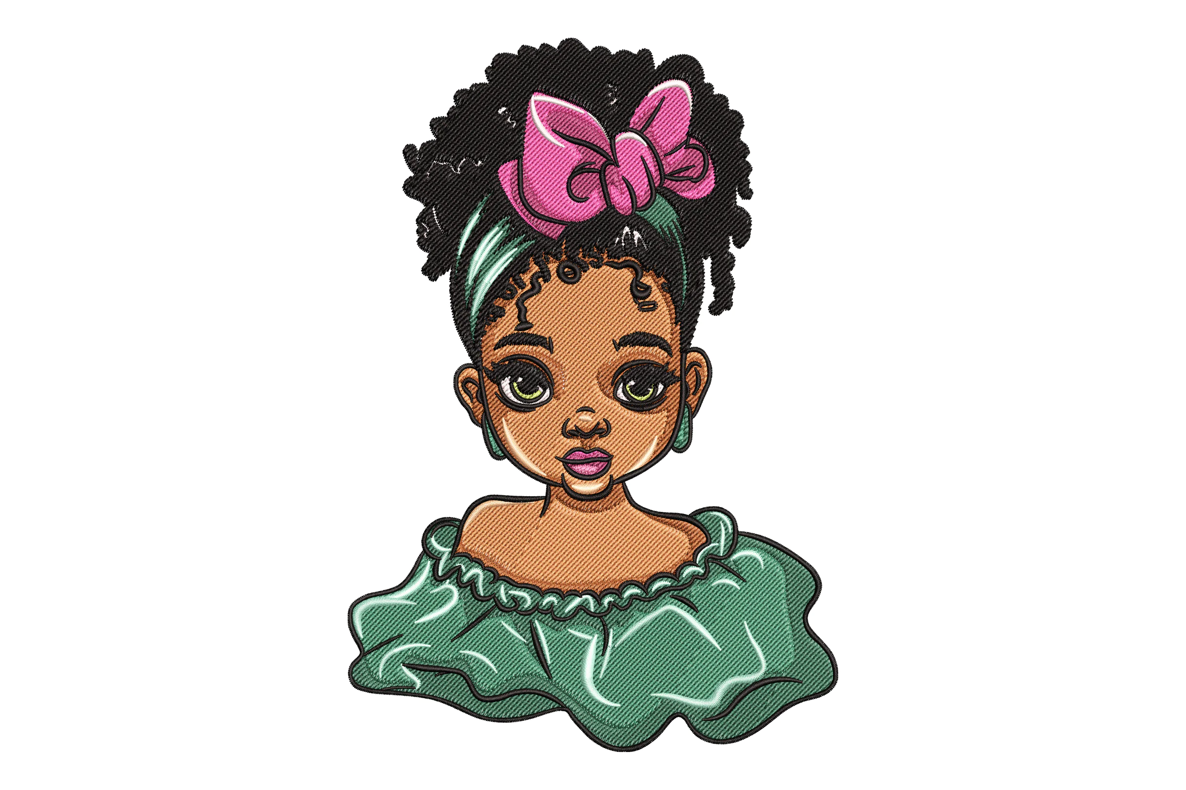 Cute Girl Embroidery Design File