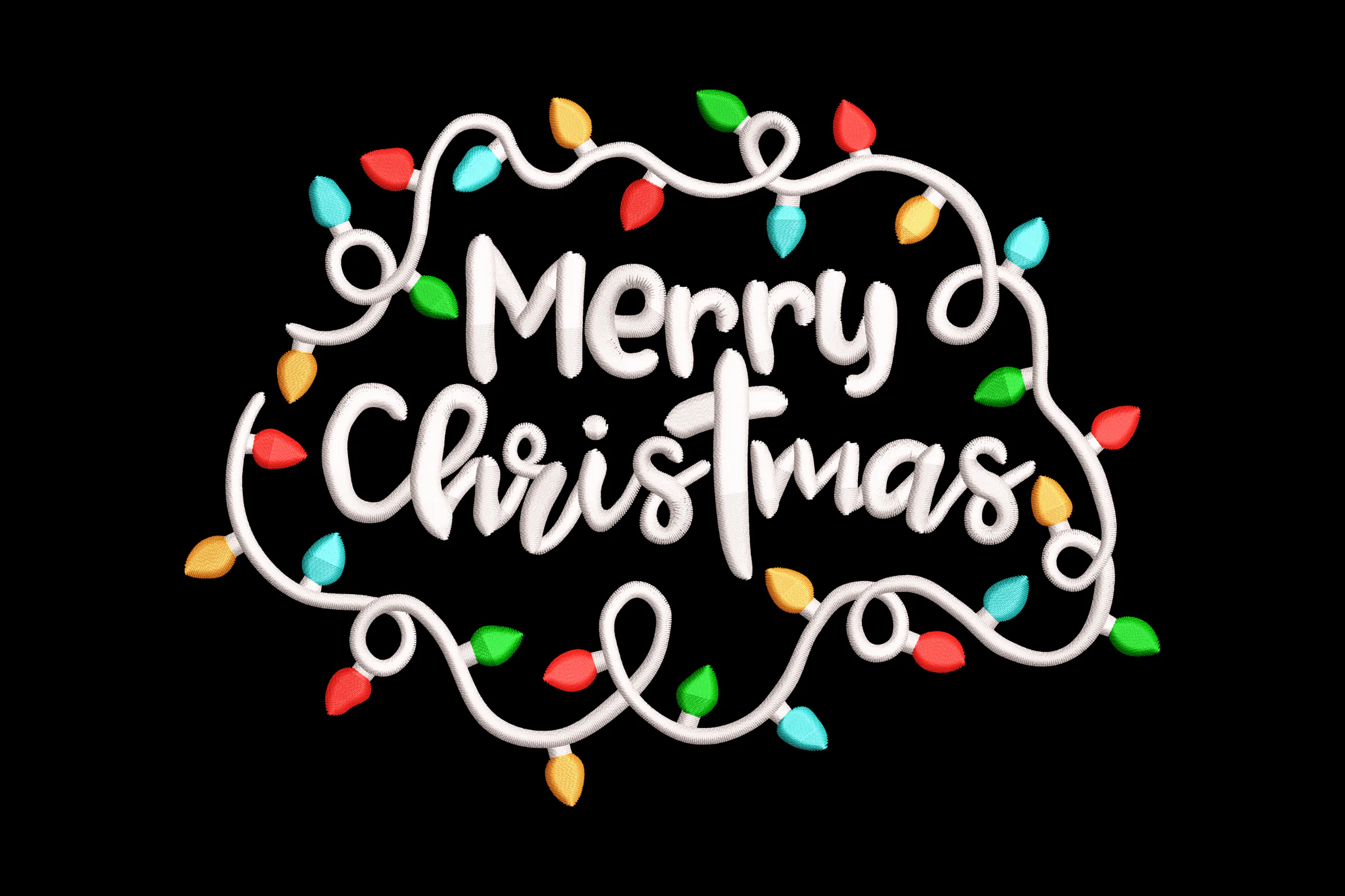 Merry Christmas Embroidery Design File