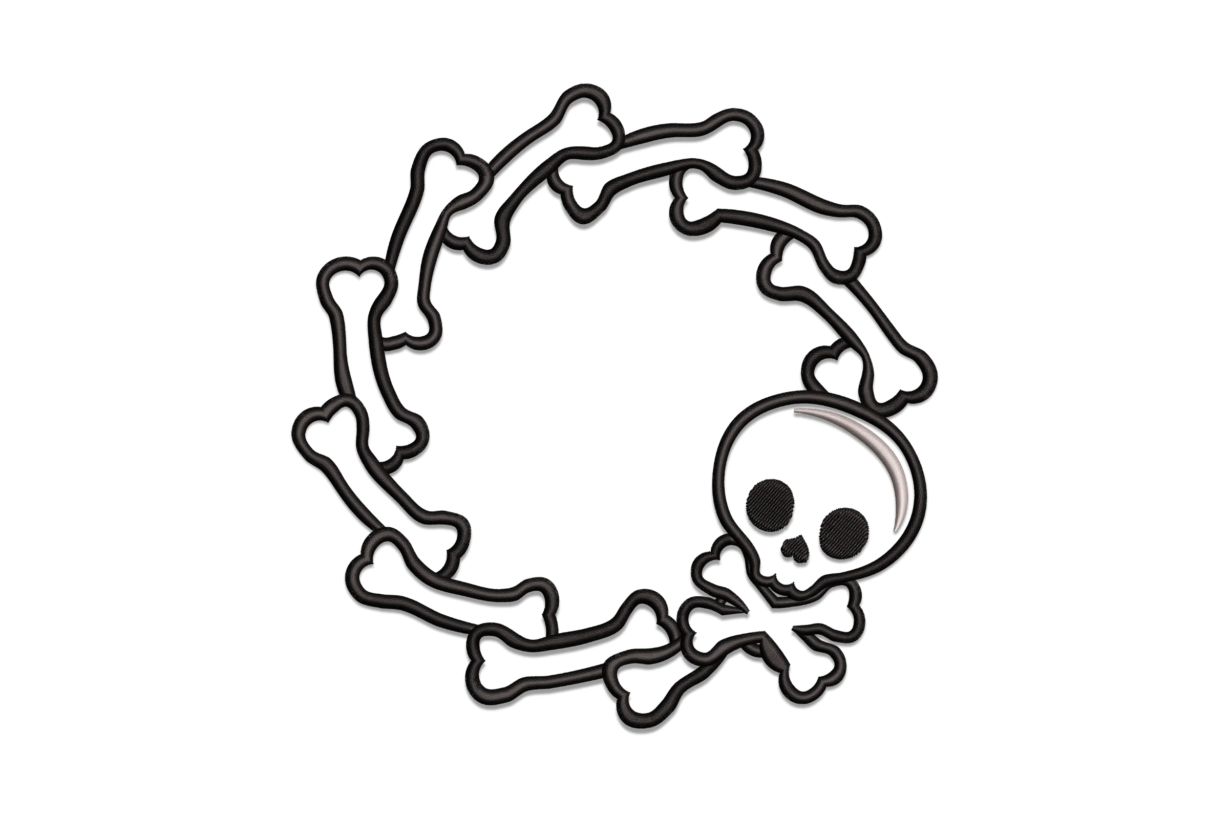 Halloween Skull Machine Embroidery Design