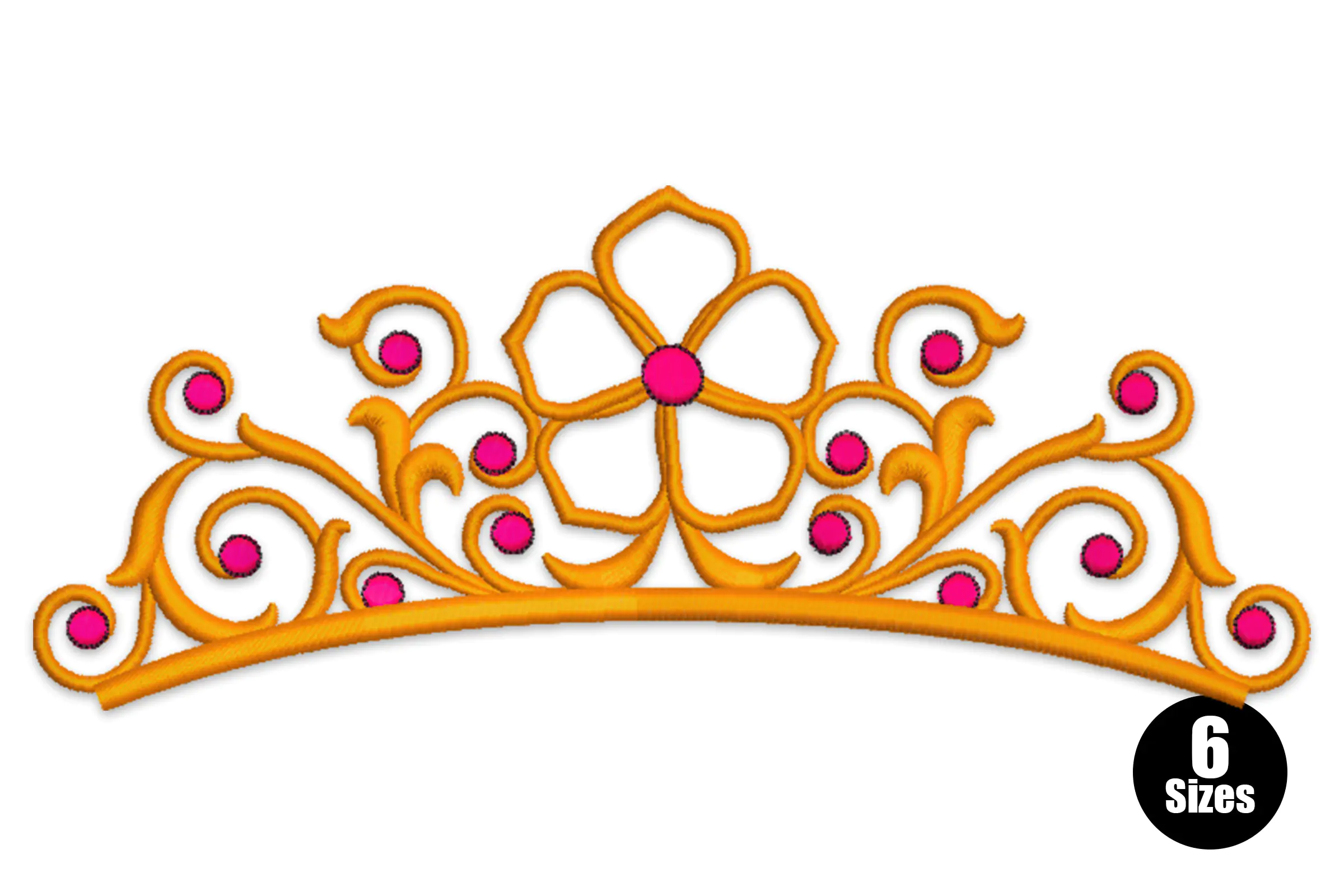 Princess Tiara Embroidery Design File