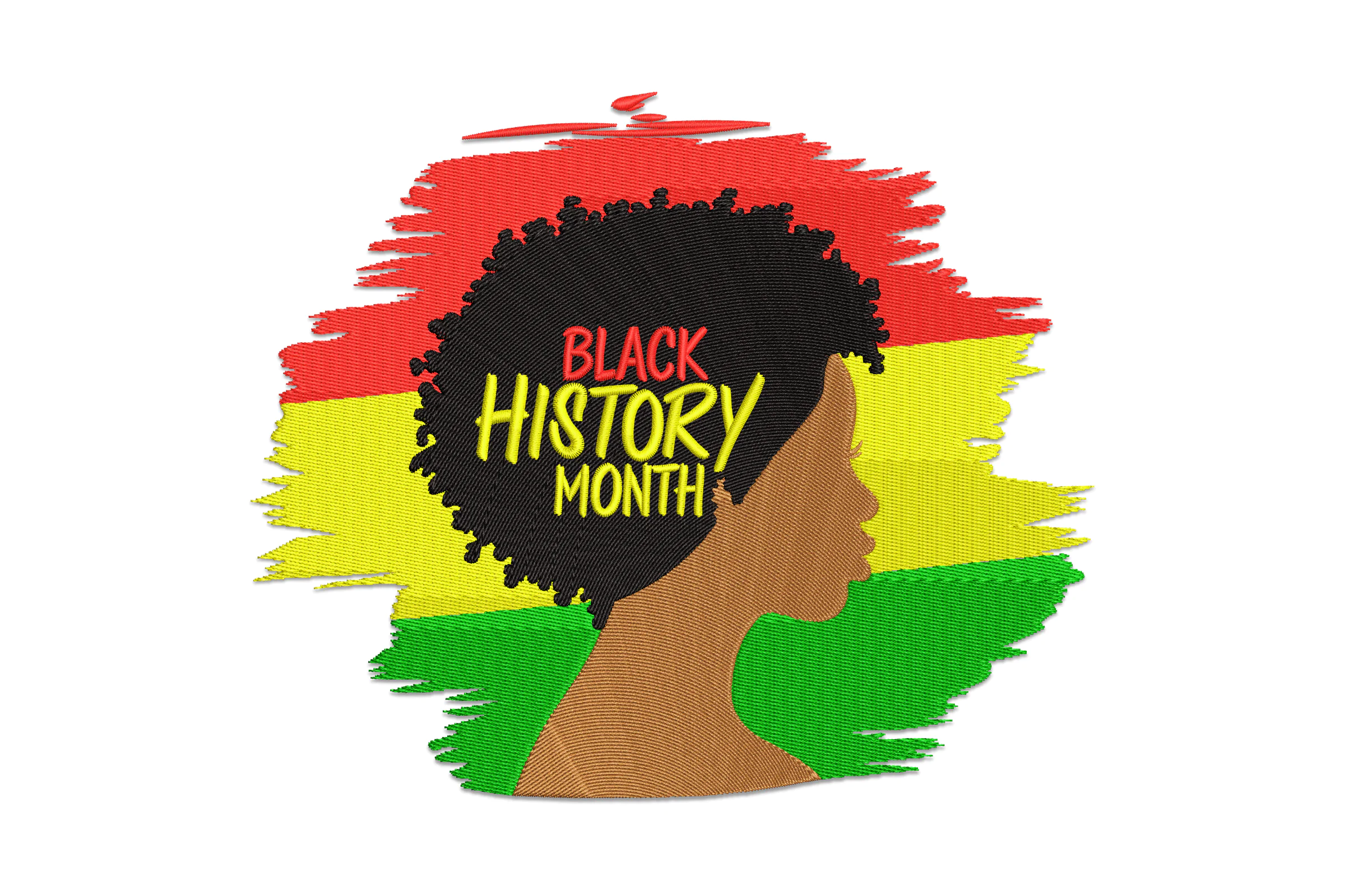 Black History Month Embroidery Design File