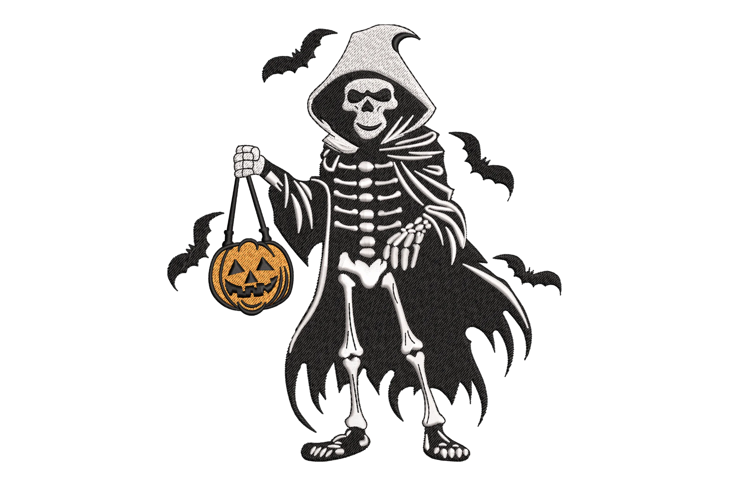 Halloween Skeleton Embroidery Design