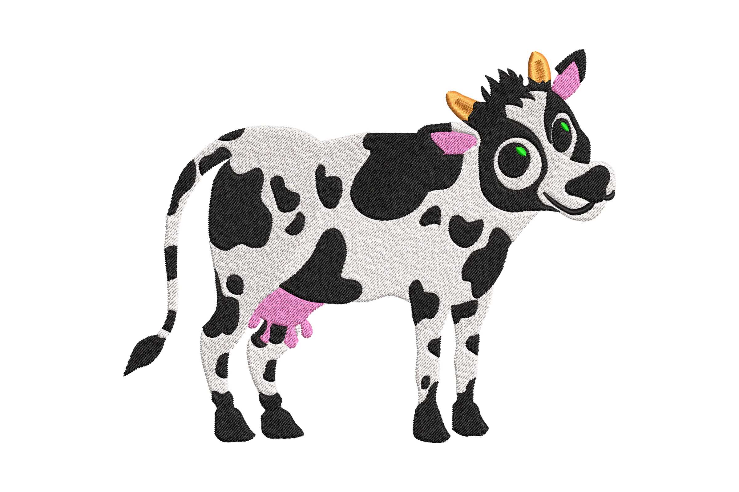 Dairy Cow Embroidery Design