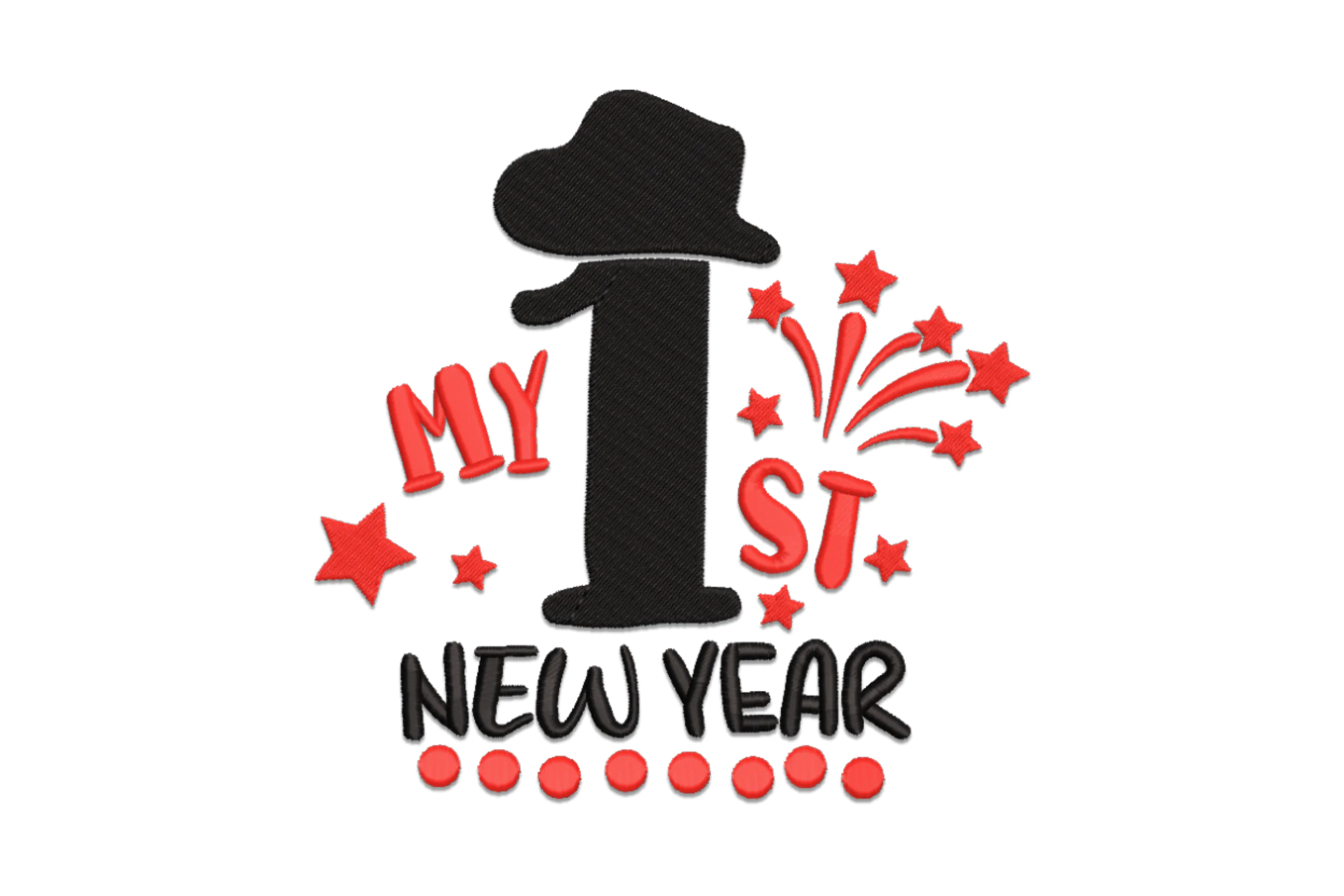 My First New Year Embroidery Design