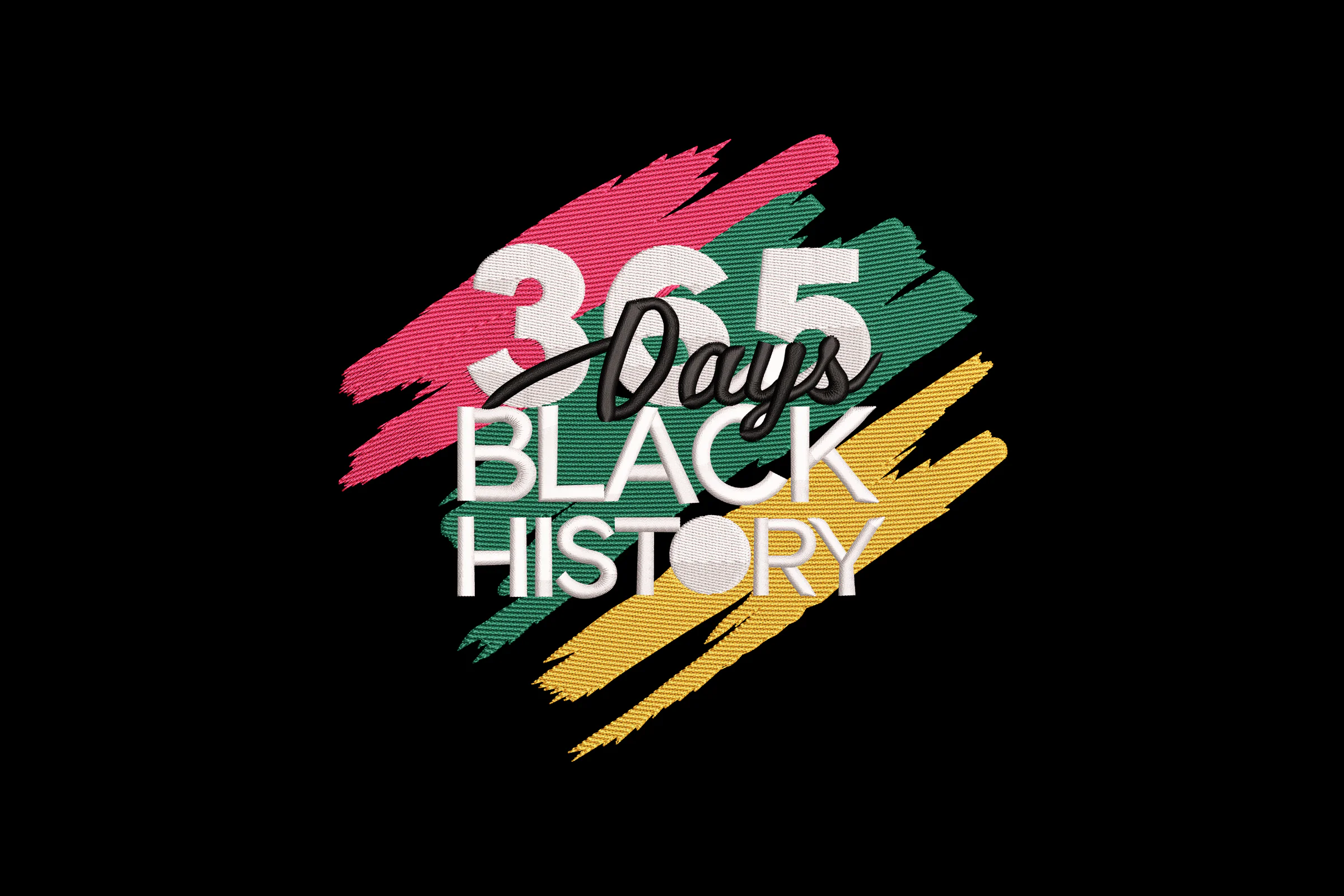 365 Black History Embroidery Design
