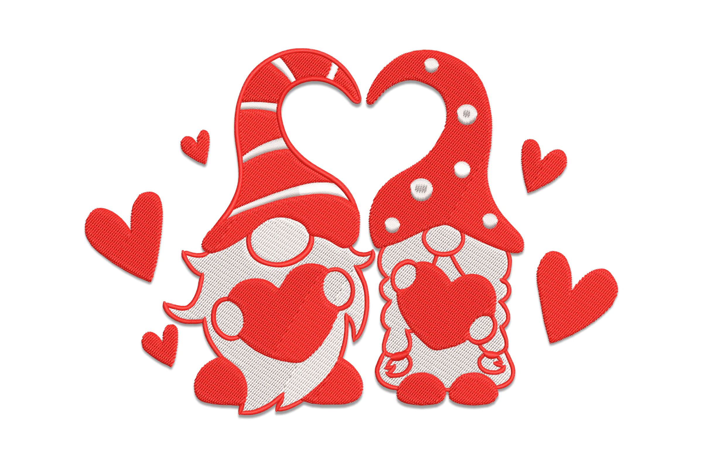 Gnomes in Love Embroidery Design