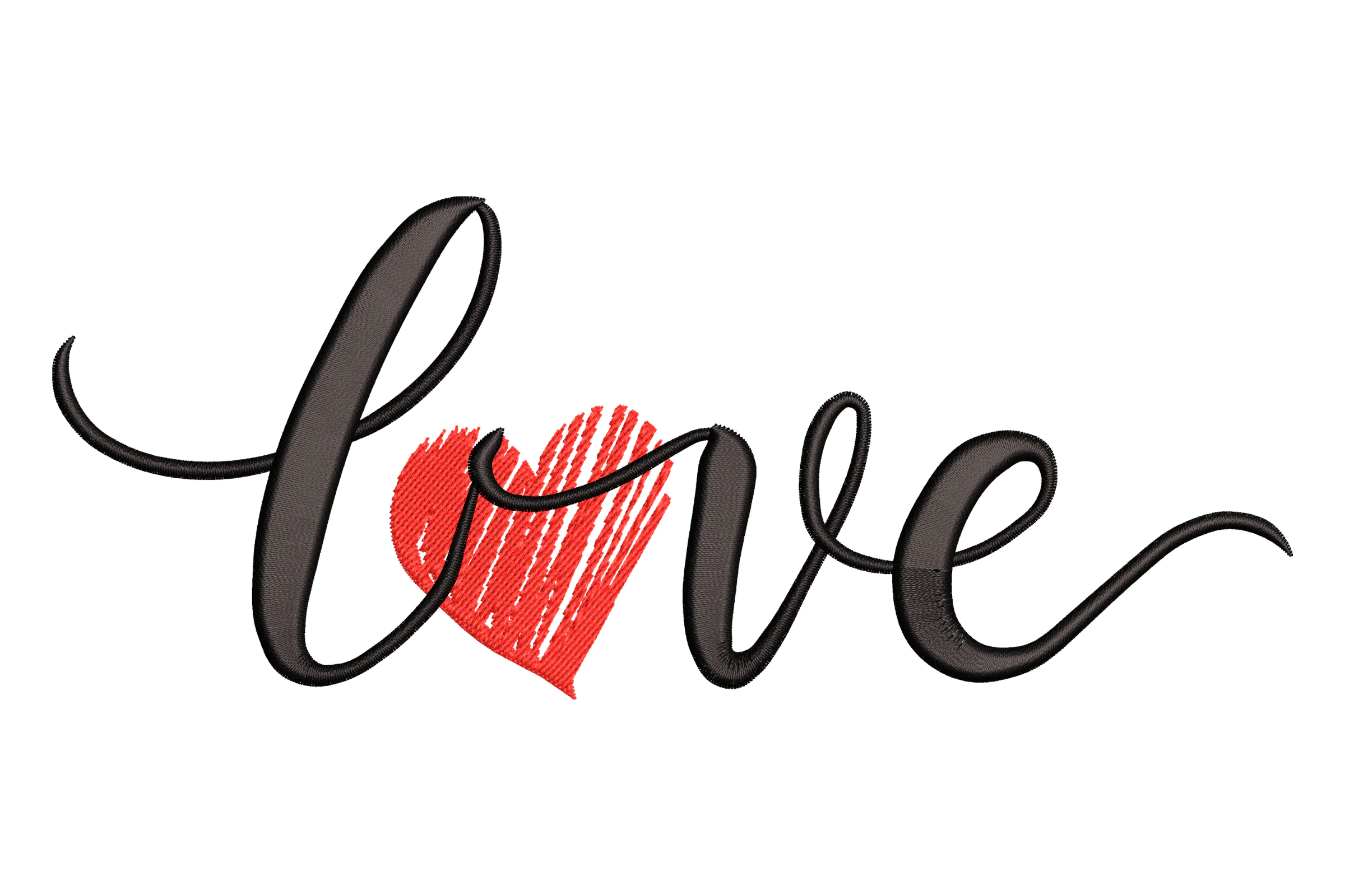Elegant Love Embroidery Design