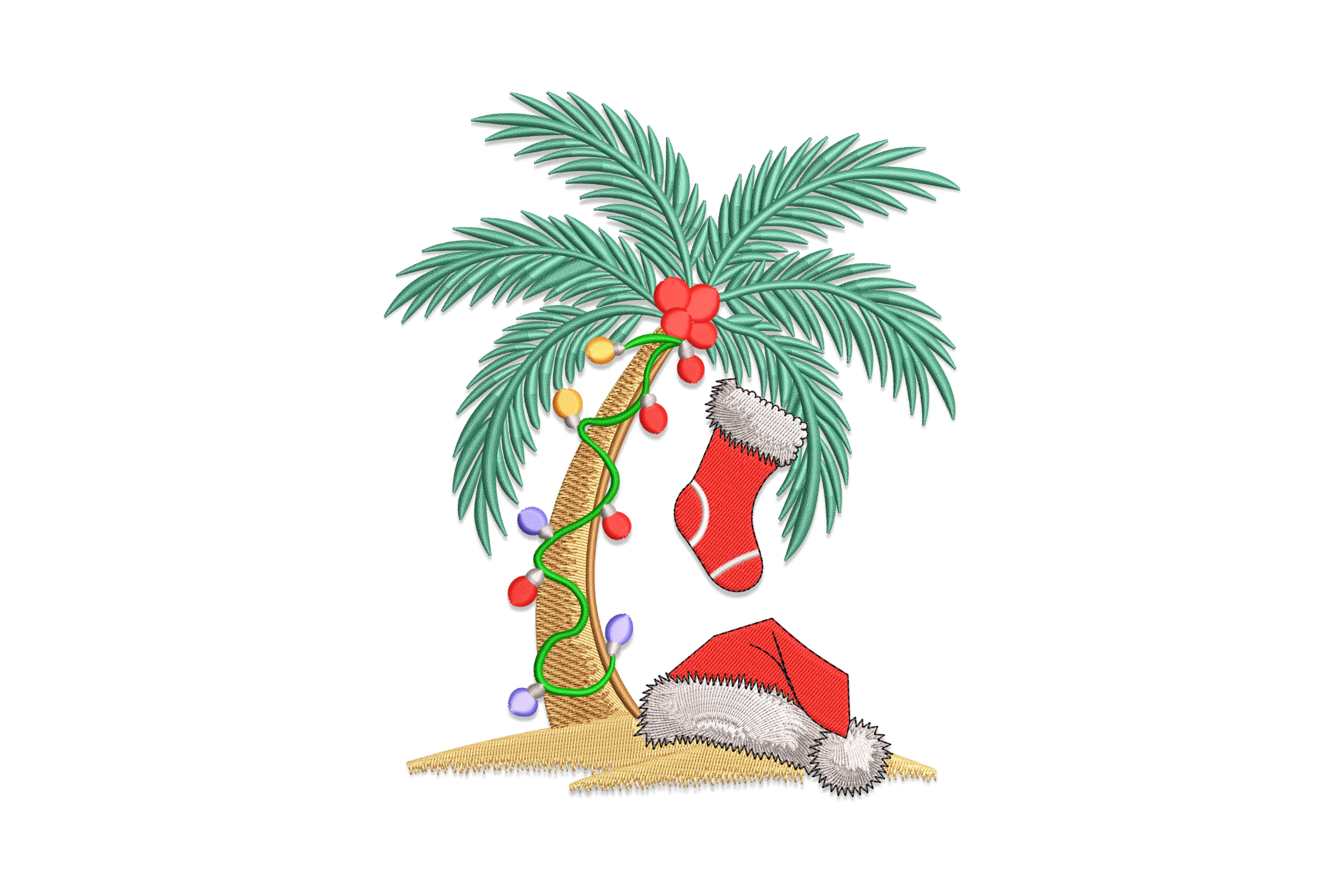Tropical Christmas - Machine Embroidery Design