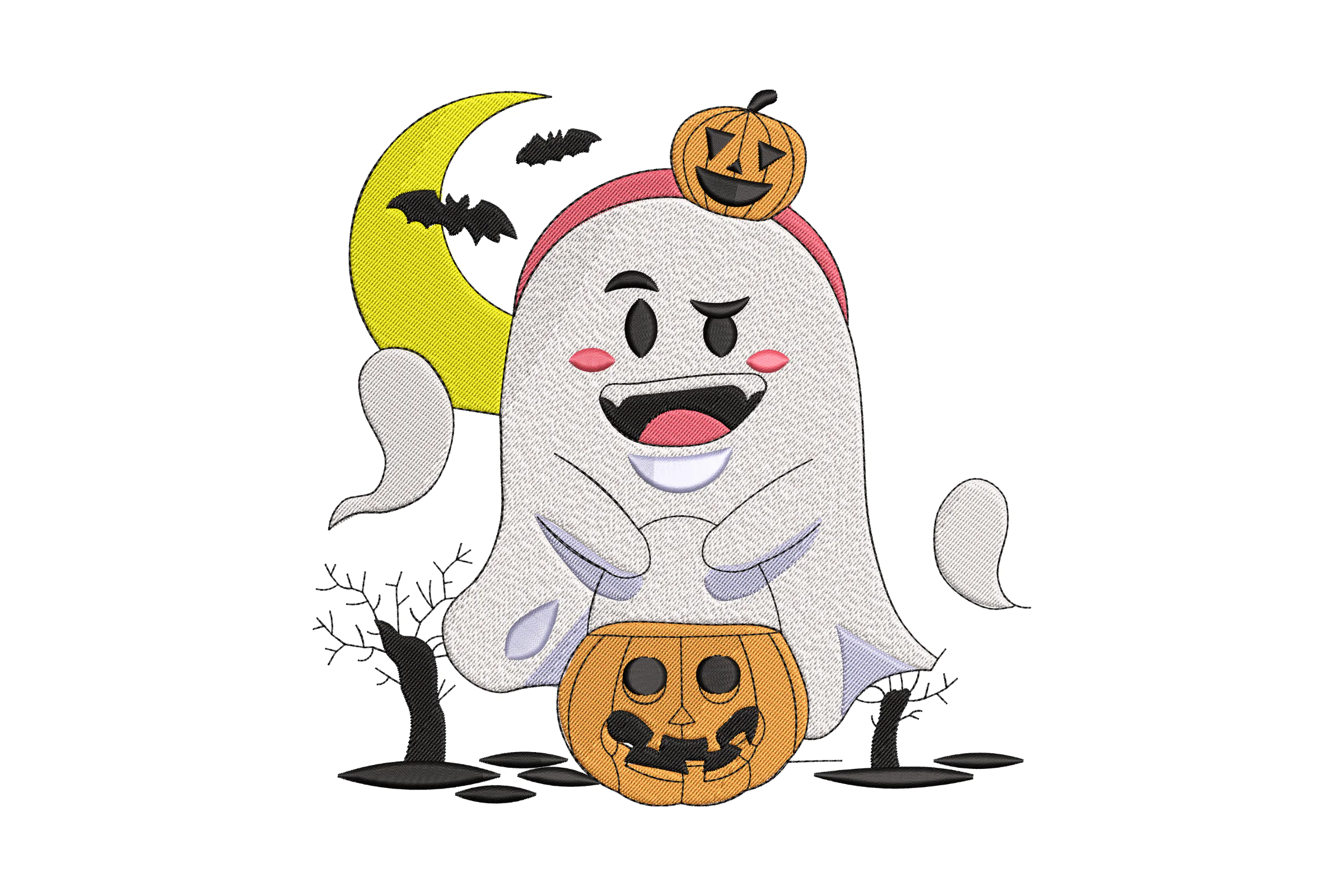 Cute Ghost Digital Embroidery File