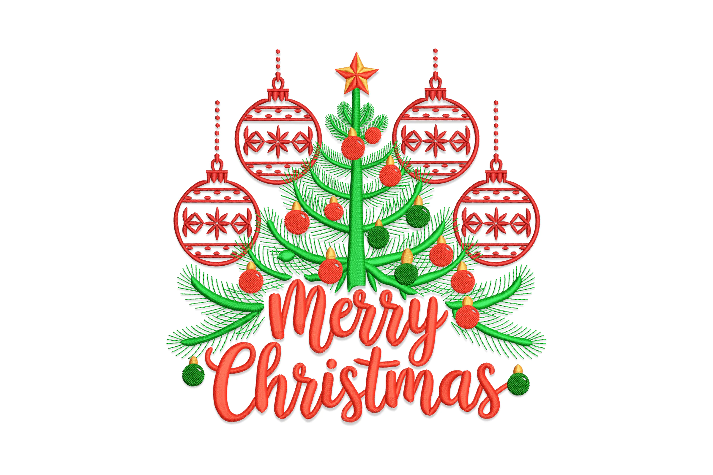 Merry Christmas Machine Embroidery File