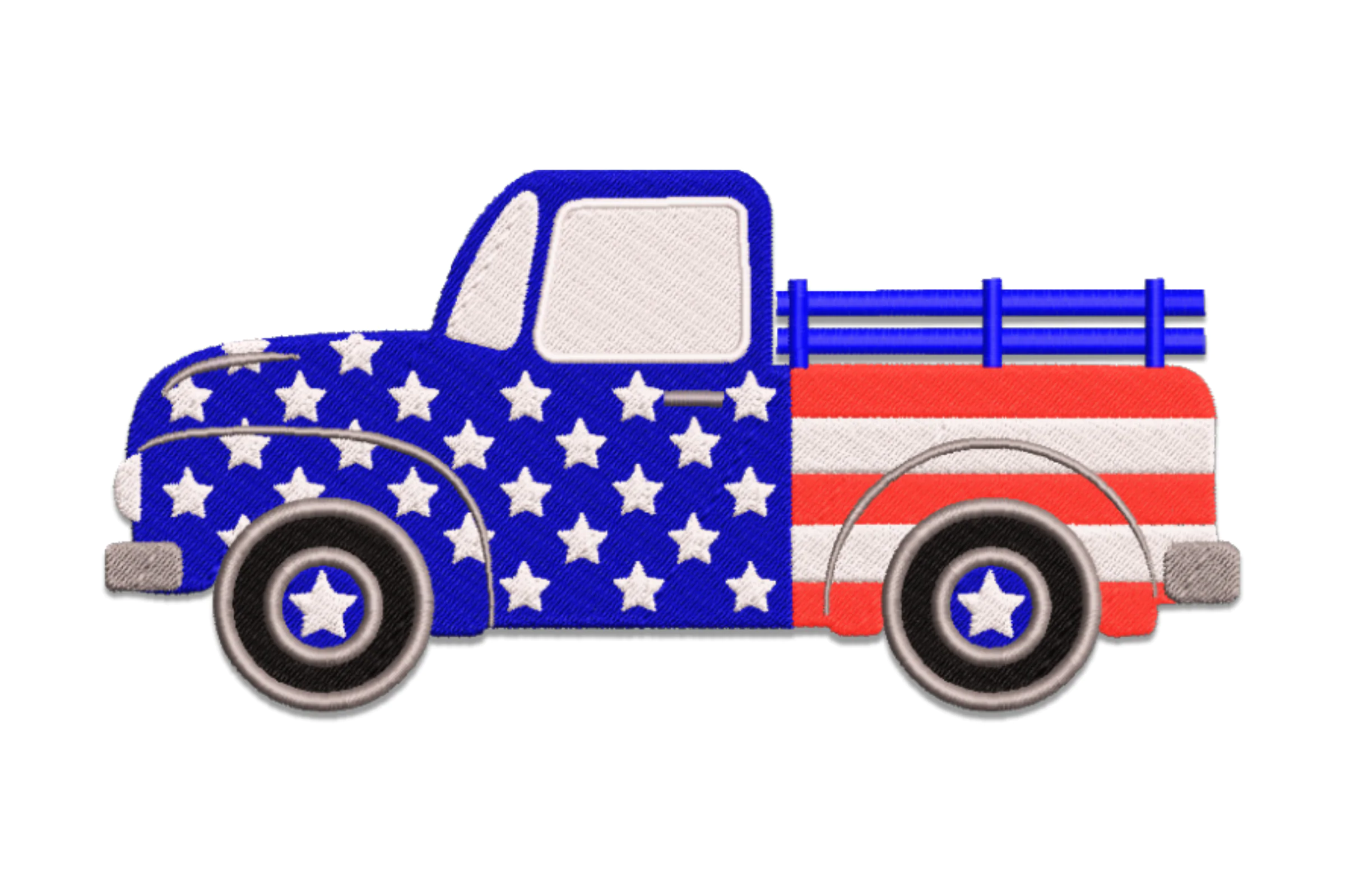 USA Truck Embroidery Design