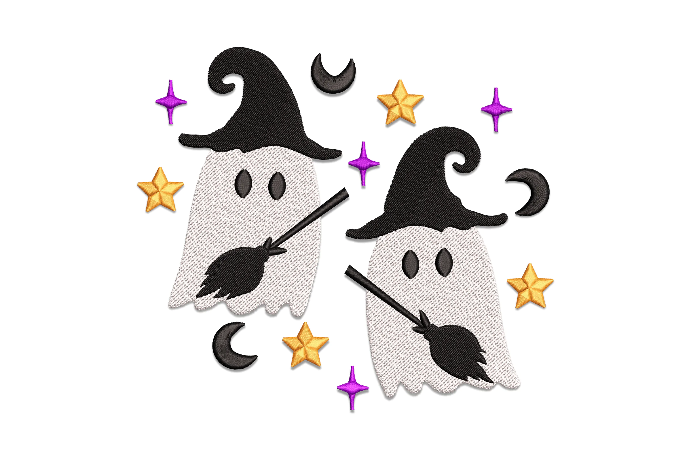 Cute Ghost Embroidery Design Pattern