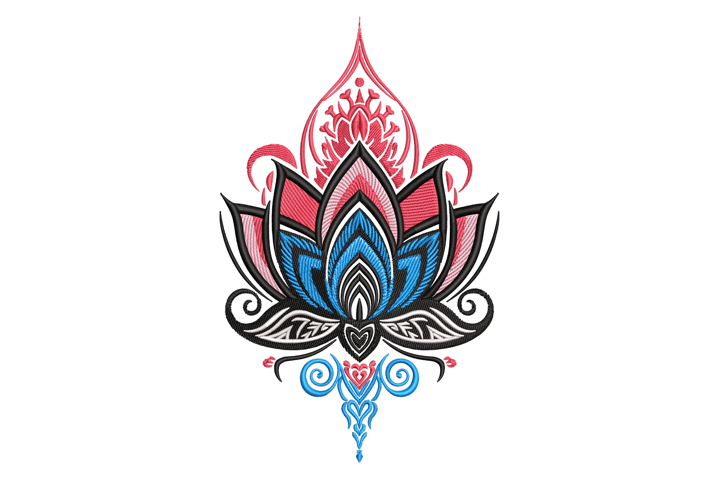 Lotus Mandala Embroidery Design