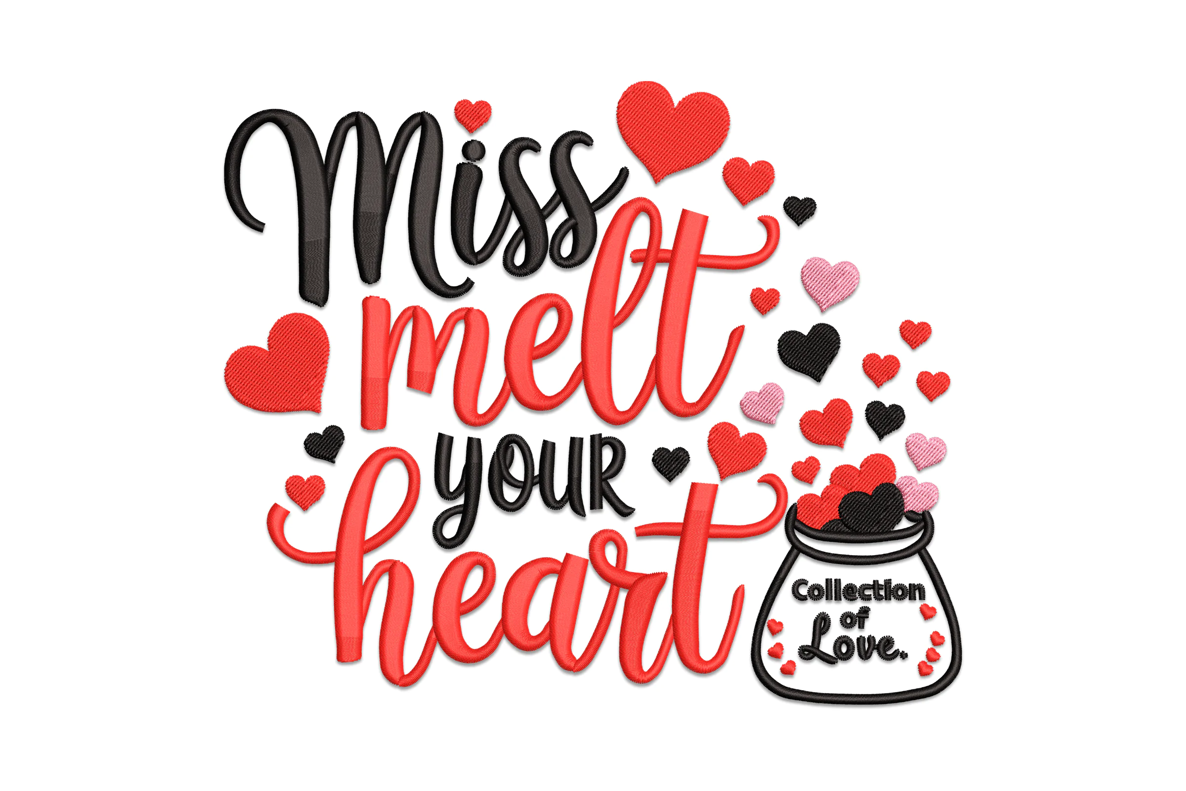 Melt Heart Embroidery Design