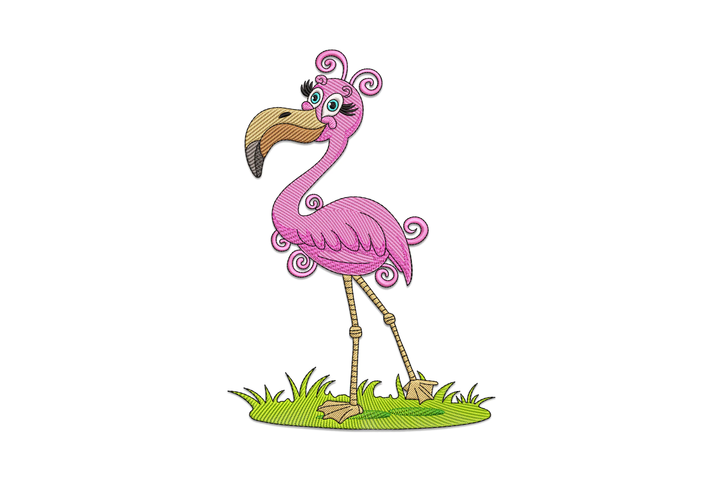 Flamingo Embroidery Design File