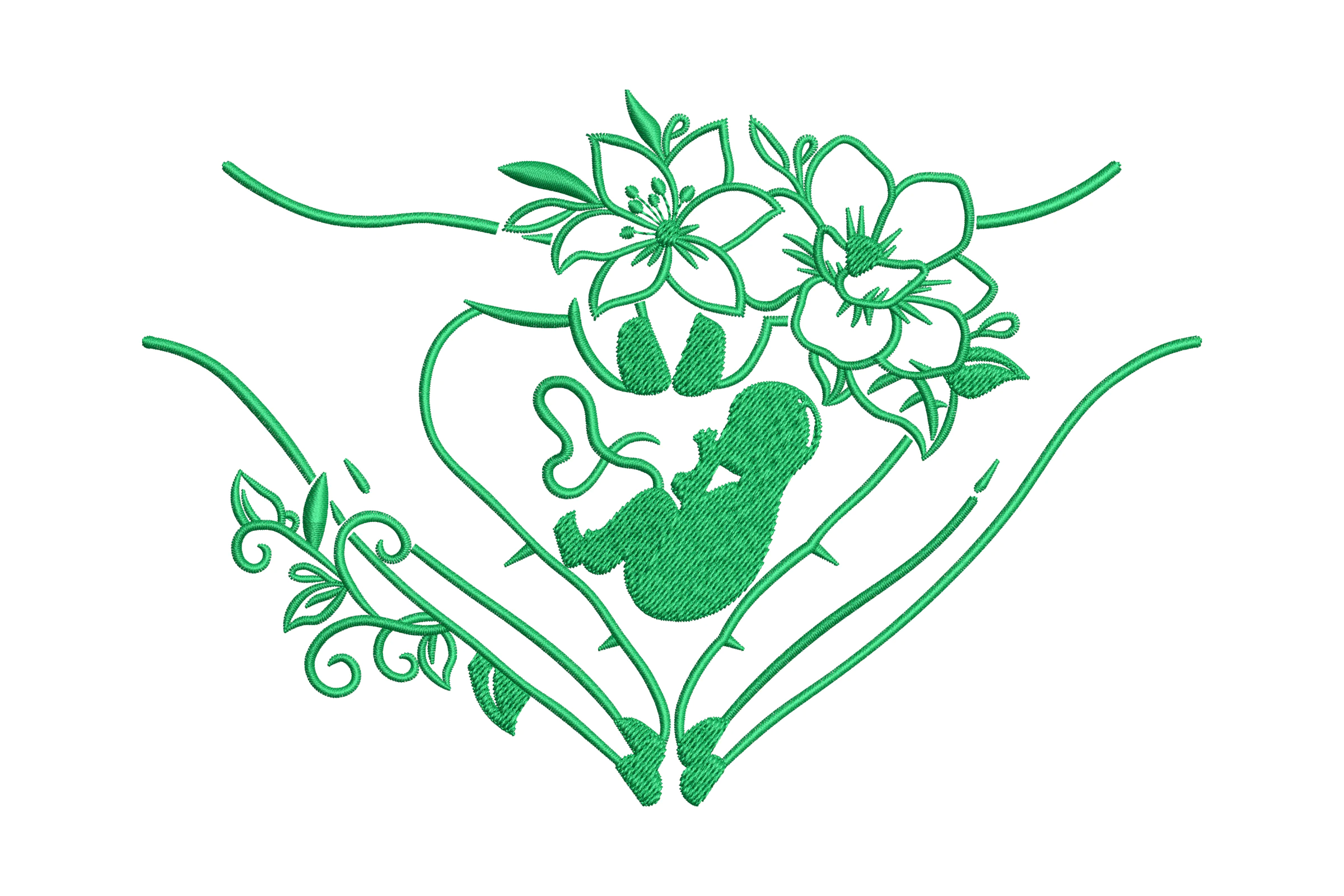Mom's Love Embroidery Design