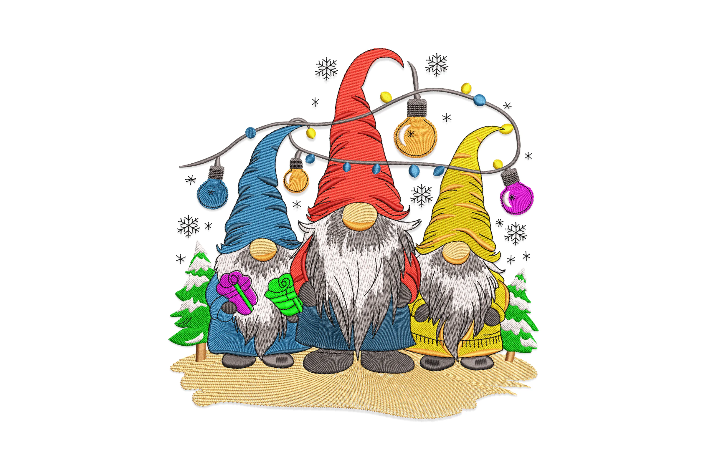 Gnomes Christmas Embroidery File