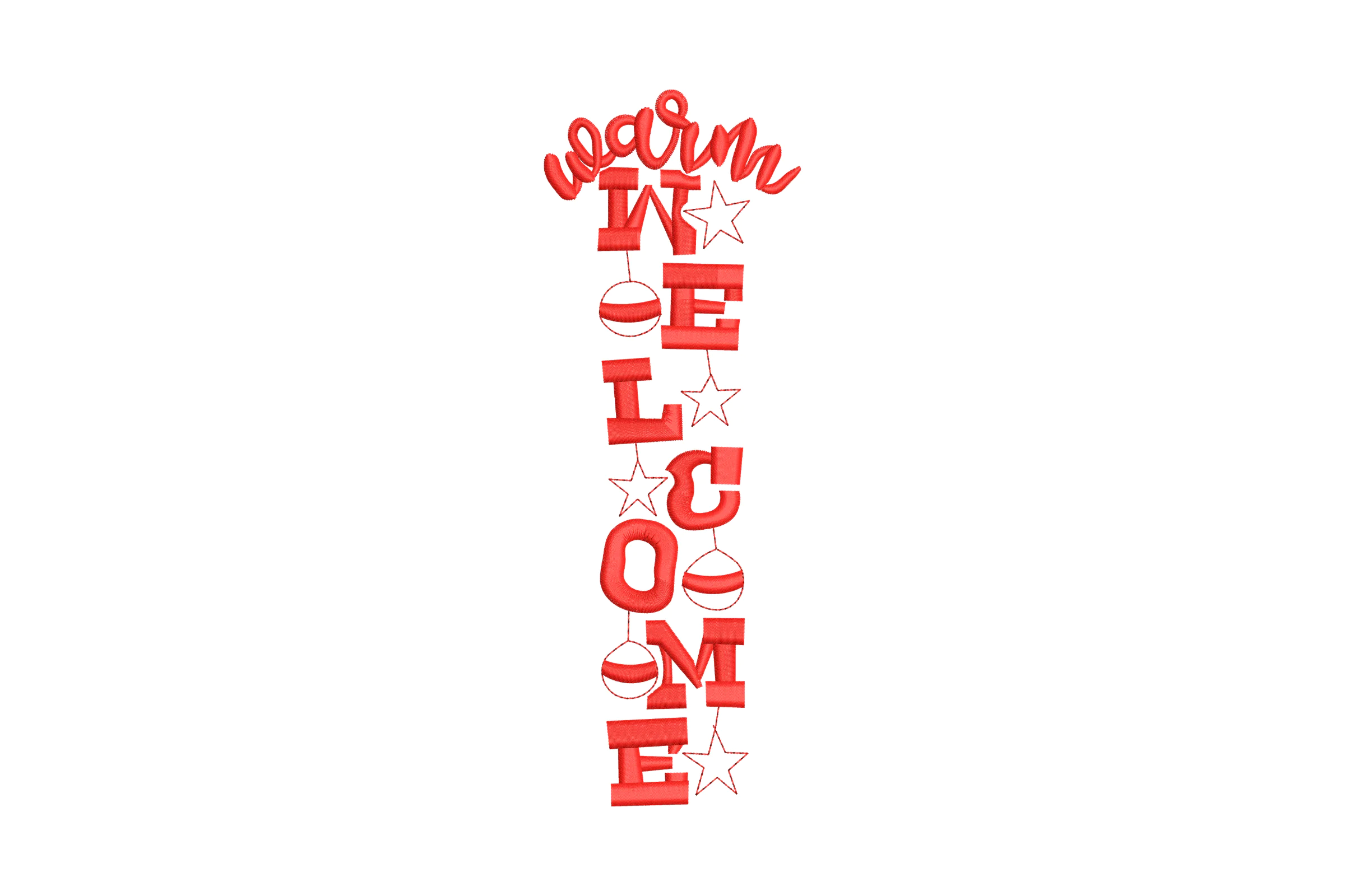 Warm Welcome Christmas Embroidery Design