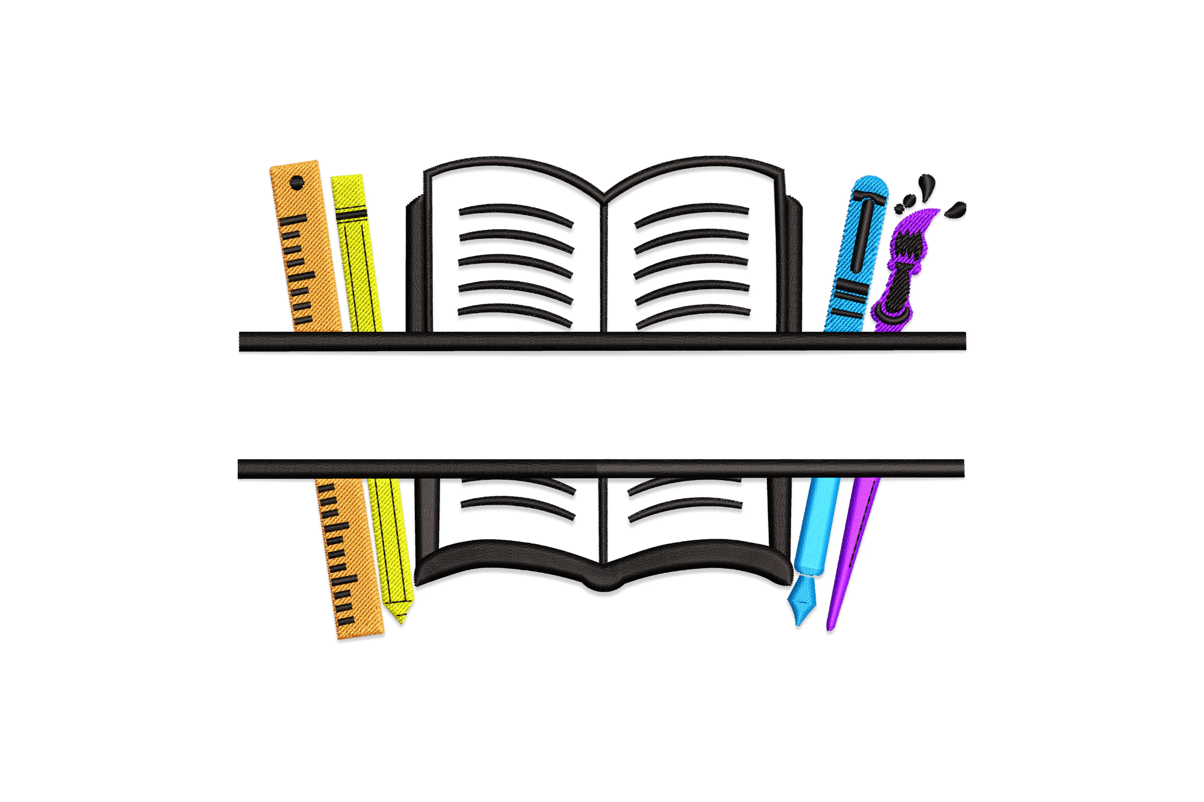 Back to School Embroidery Design