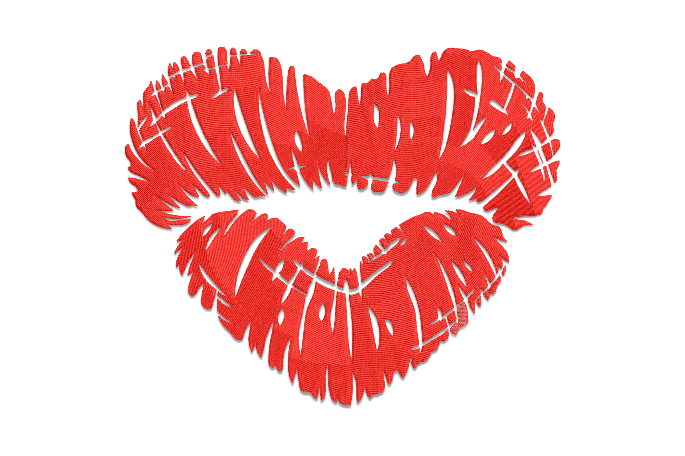Red Lips Embroidery Design File