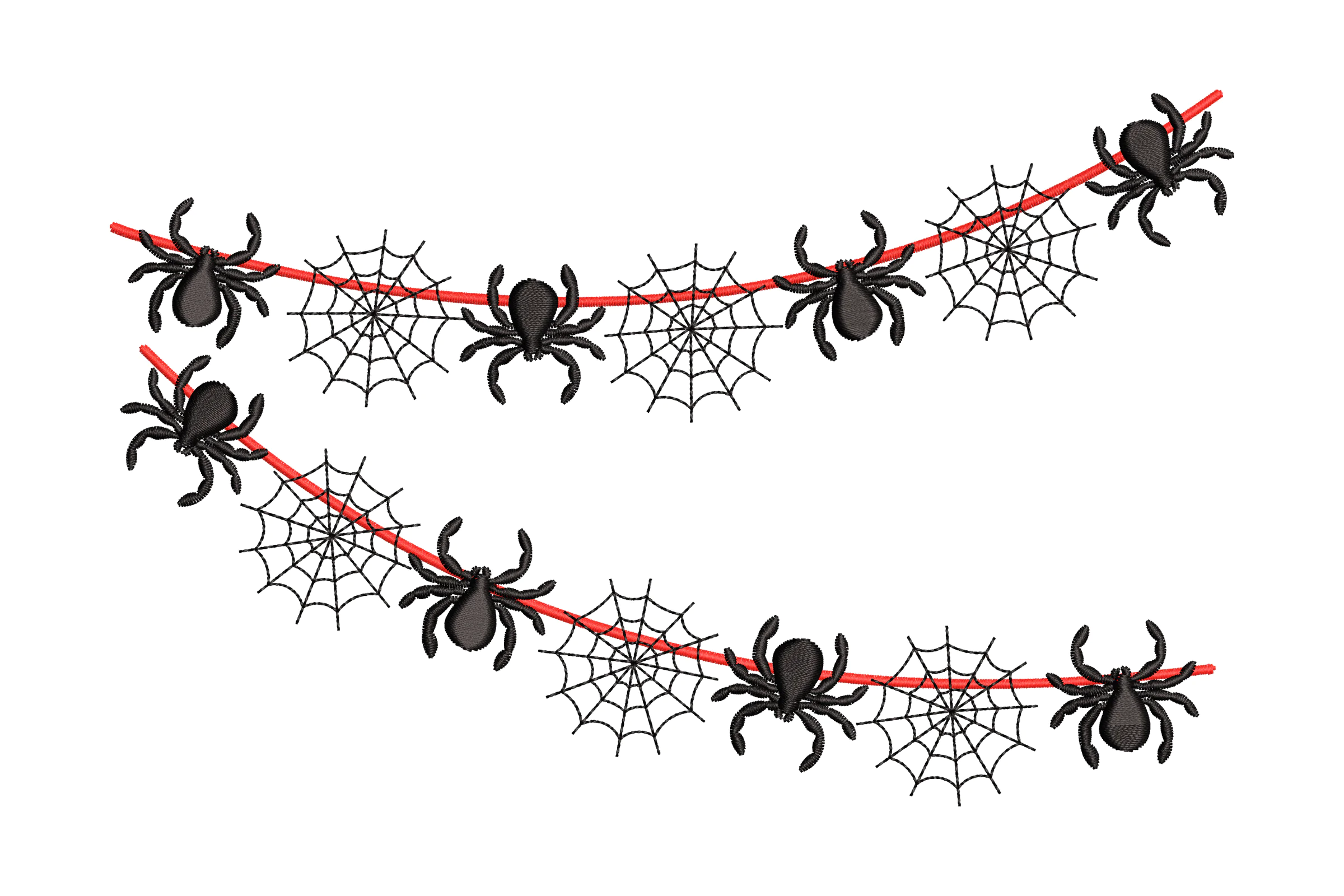 Spider Web Garland Embroidery Design