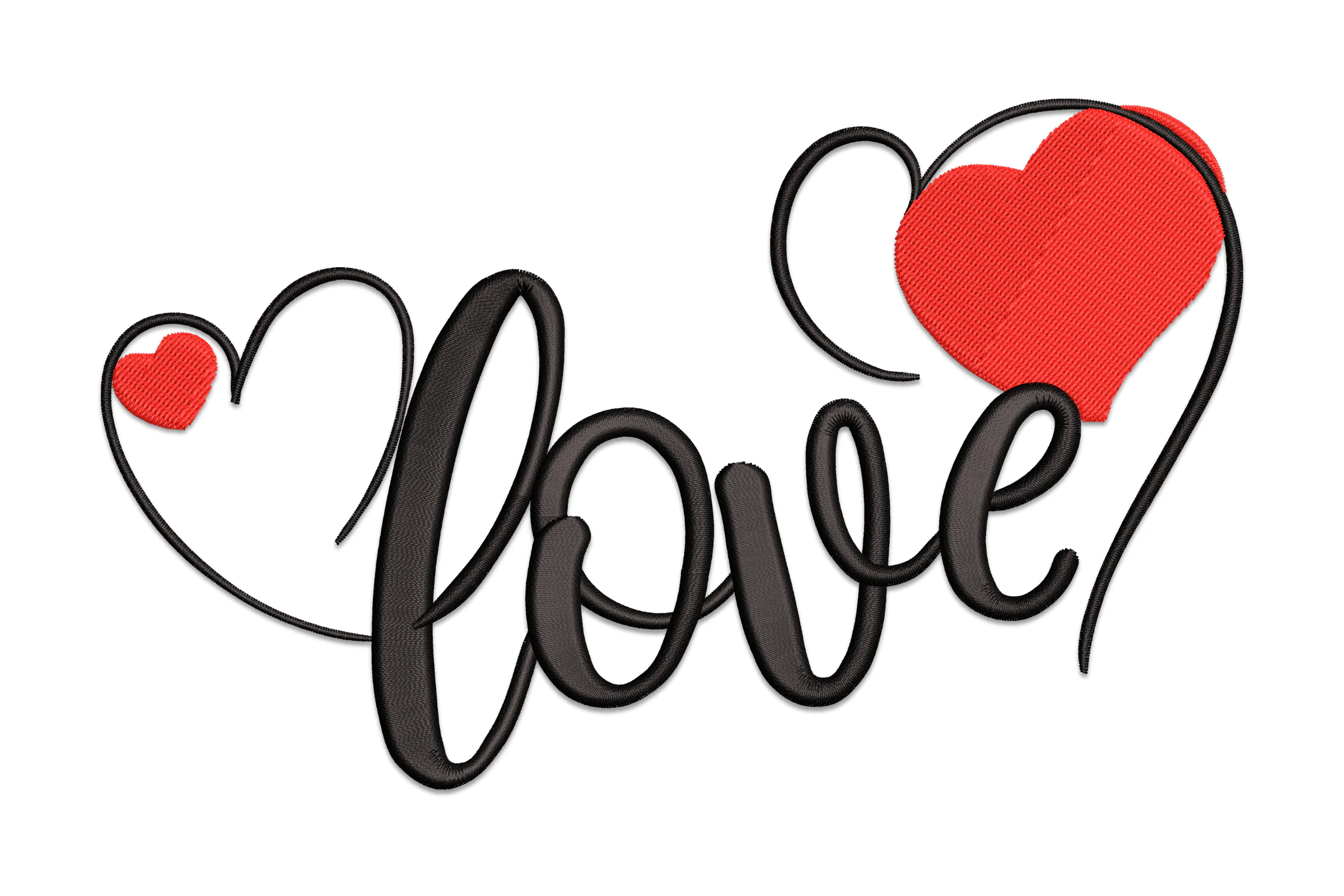 Valentine Love Heart Embroidery Design File