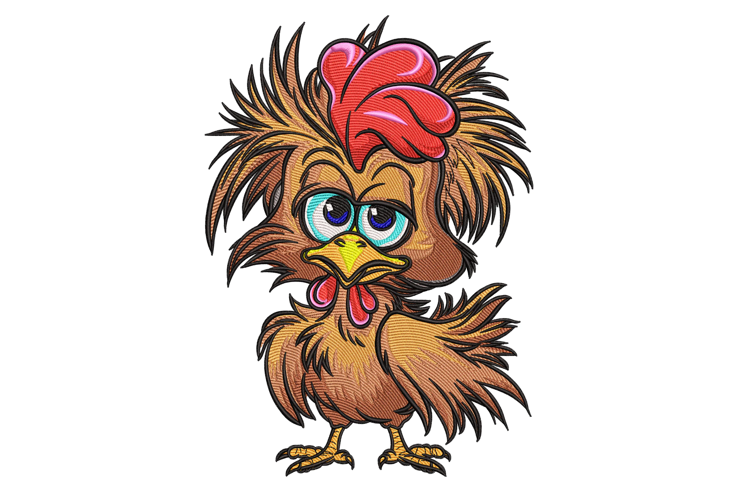 Majestic Rooster Embroidery Design File
