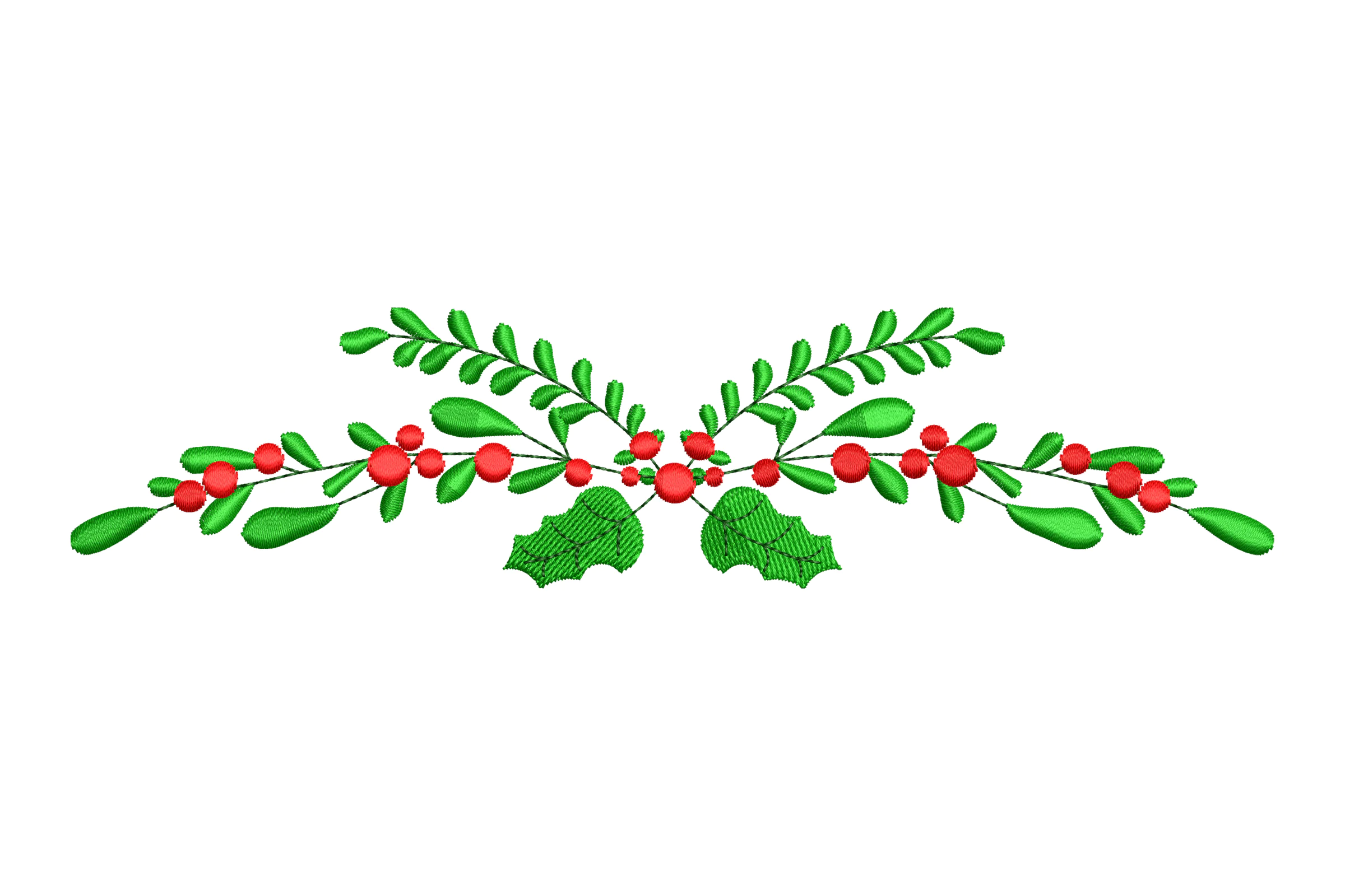 Holly Frame Embroidery Design