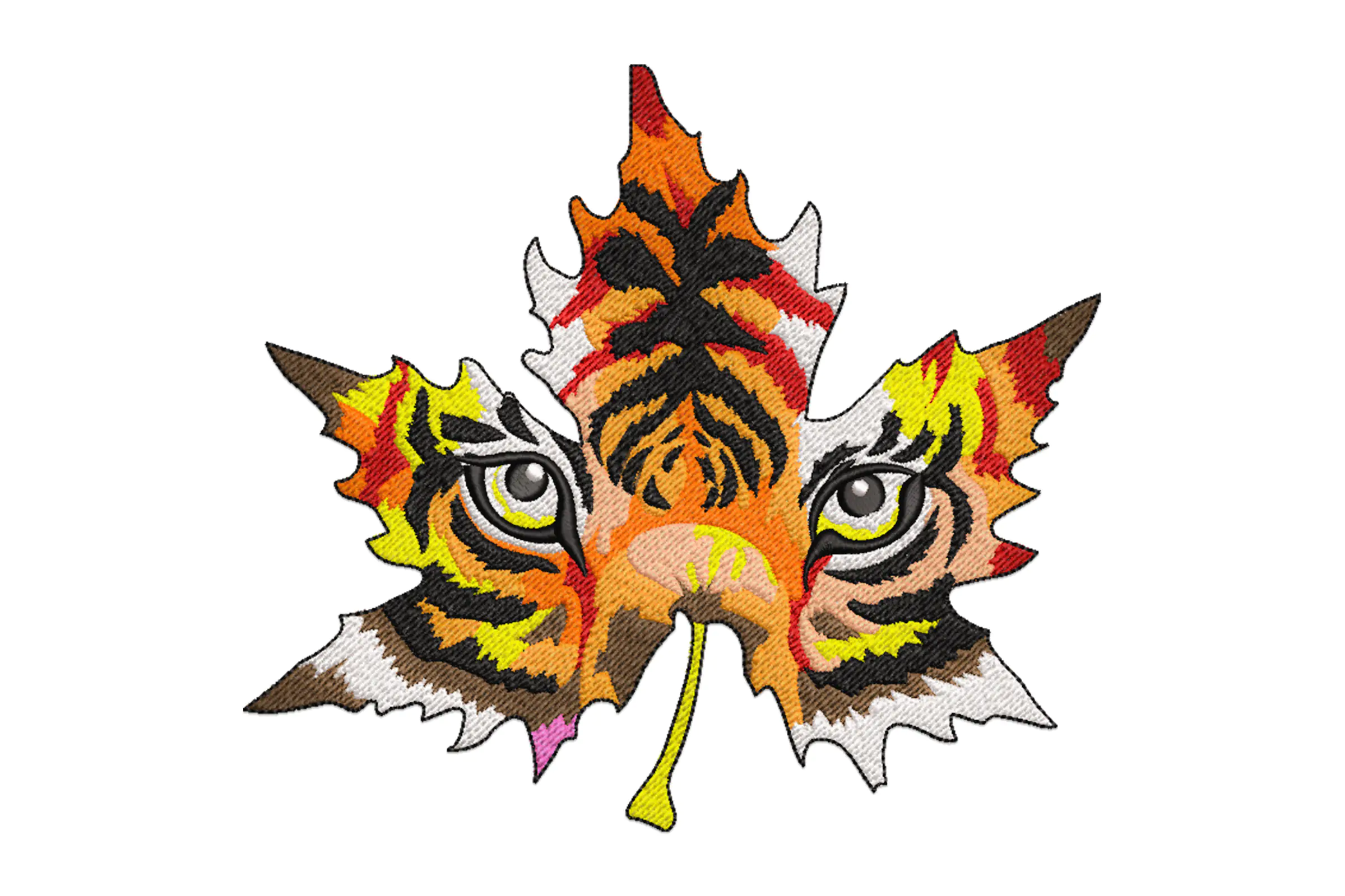 Tiger Face Embroidery Design