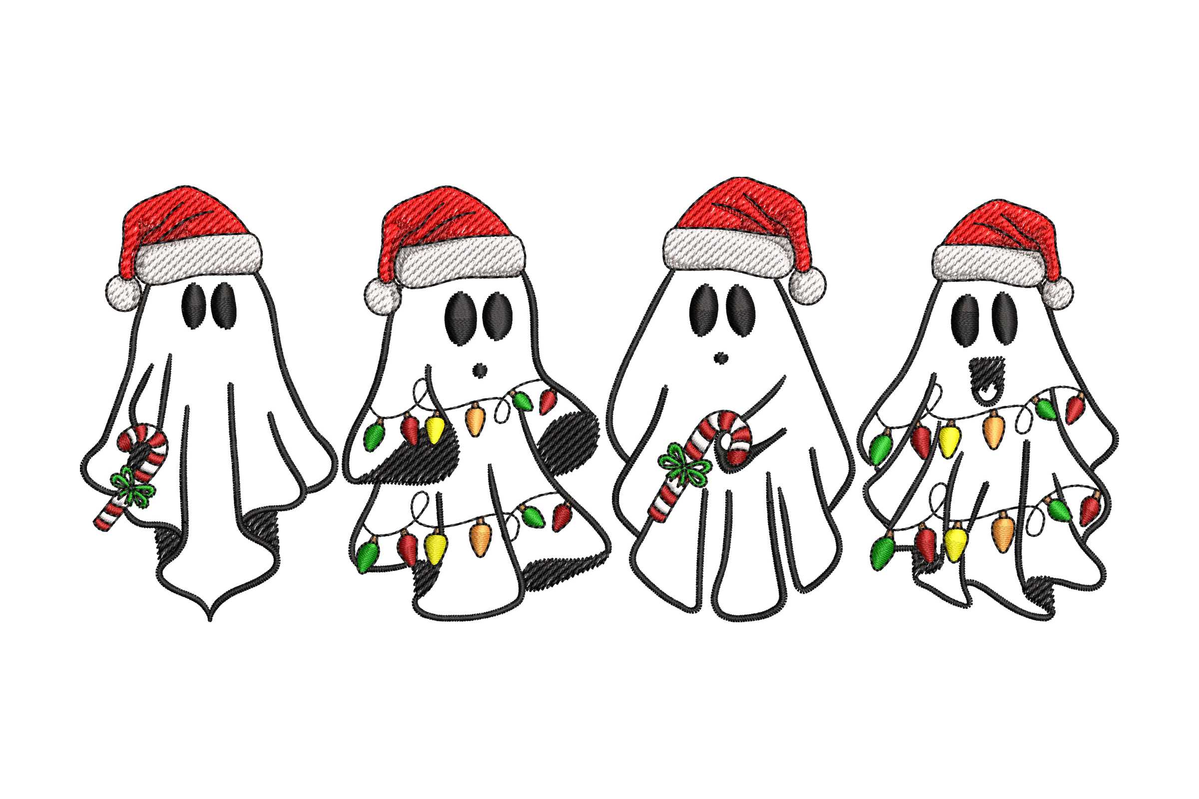 Christmas Ghost Machine  Embroidery File