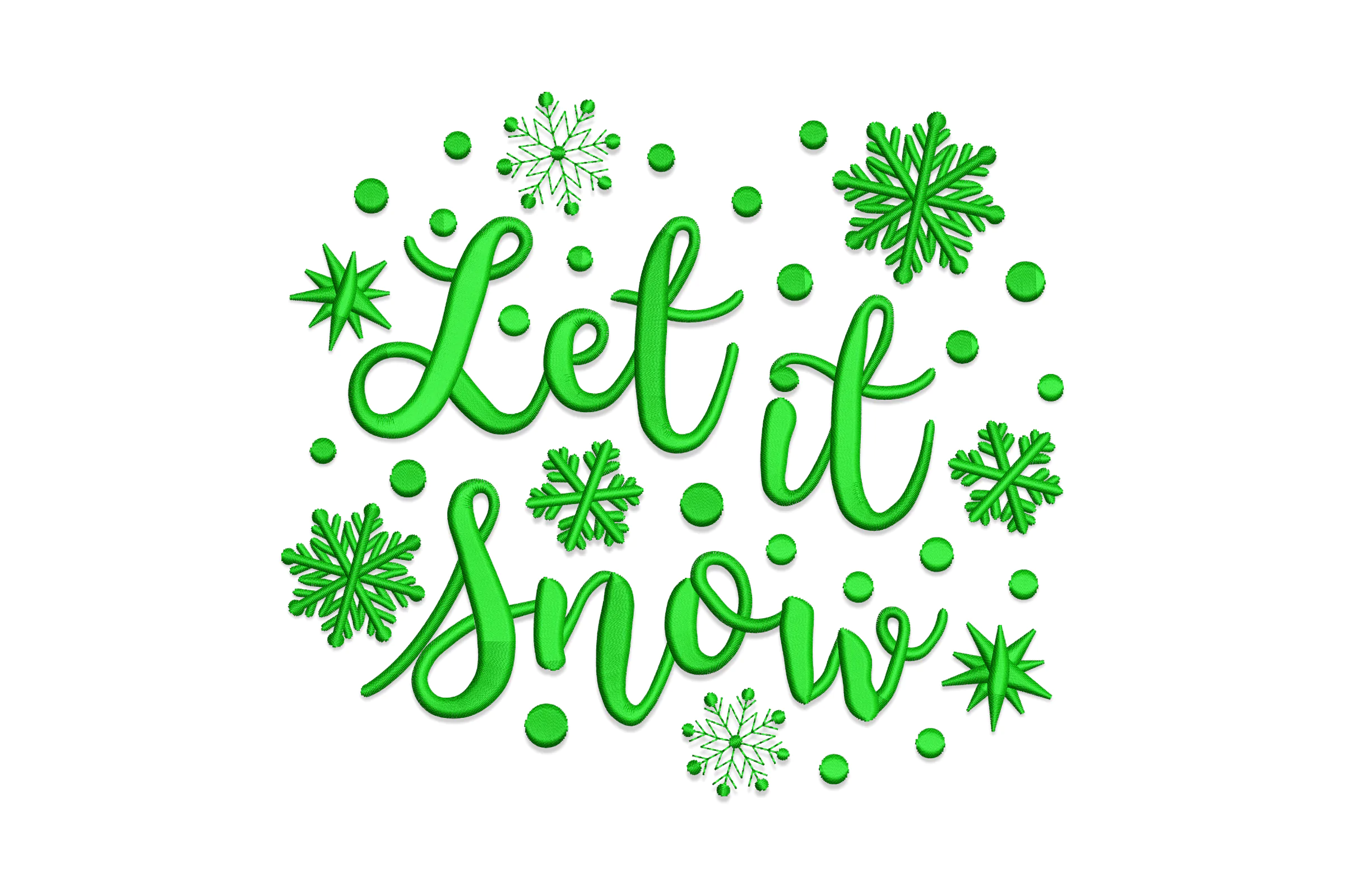 Let it Snow Digital Embroidery File