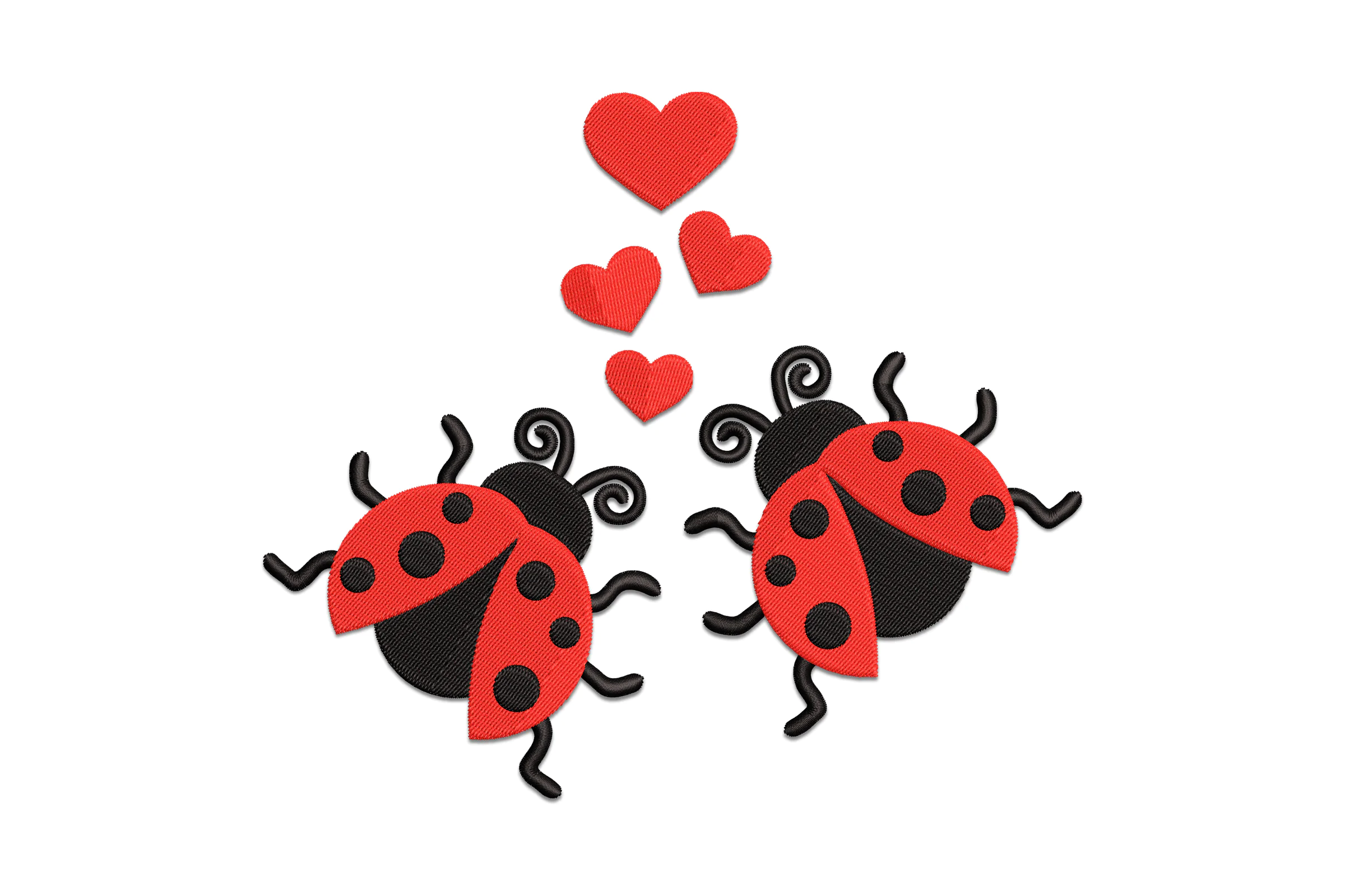 Love Bug Valentine Embroidery Design