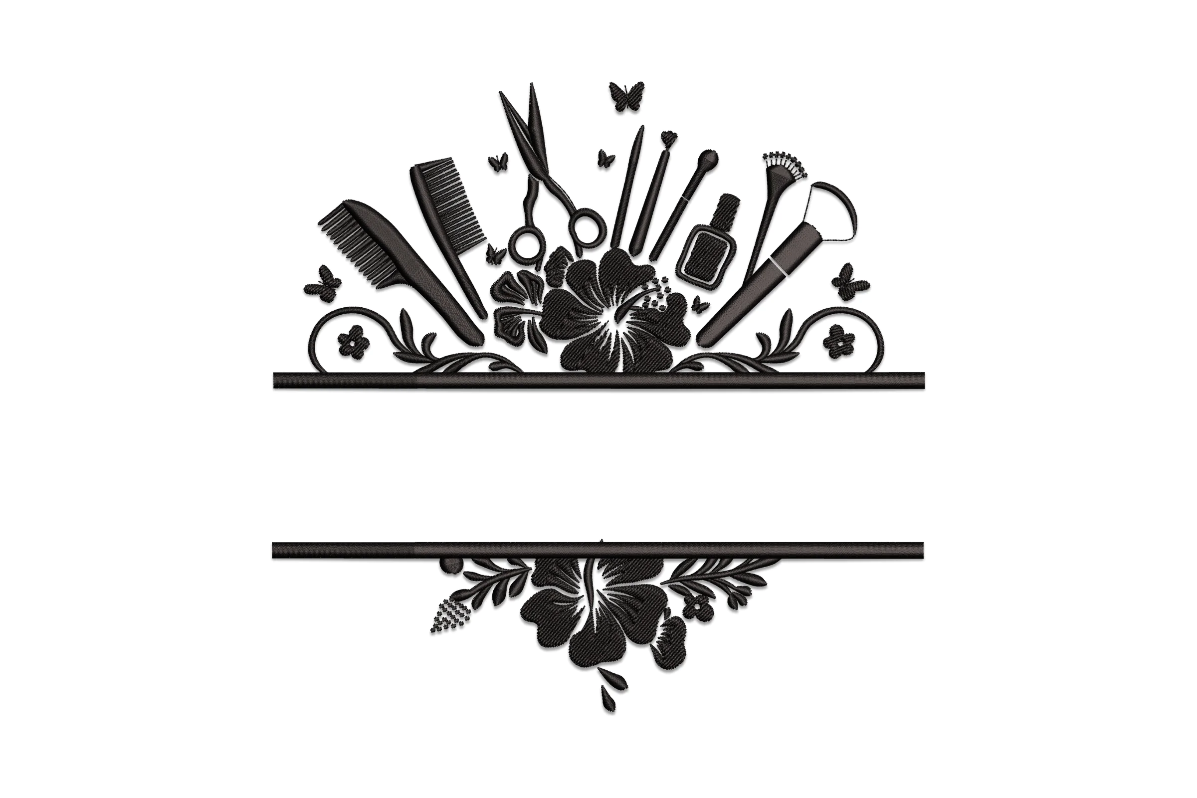 Beauty Salon Embroidery Design