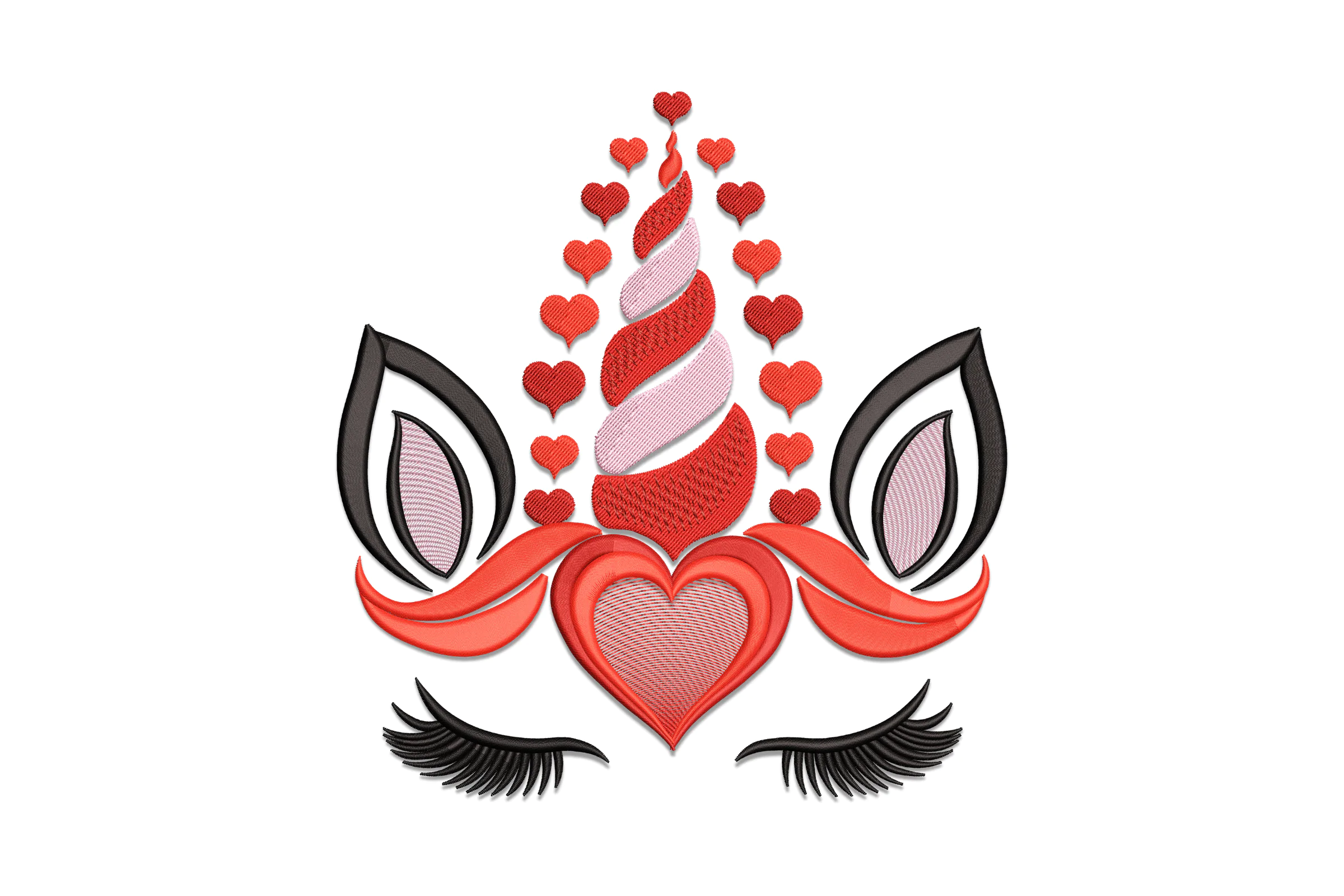 Valentine Unicorn Embroidery Design