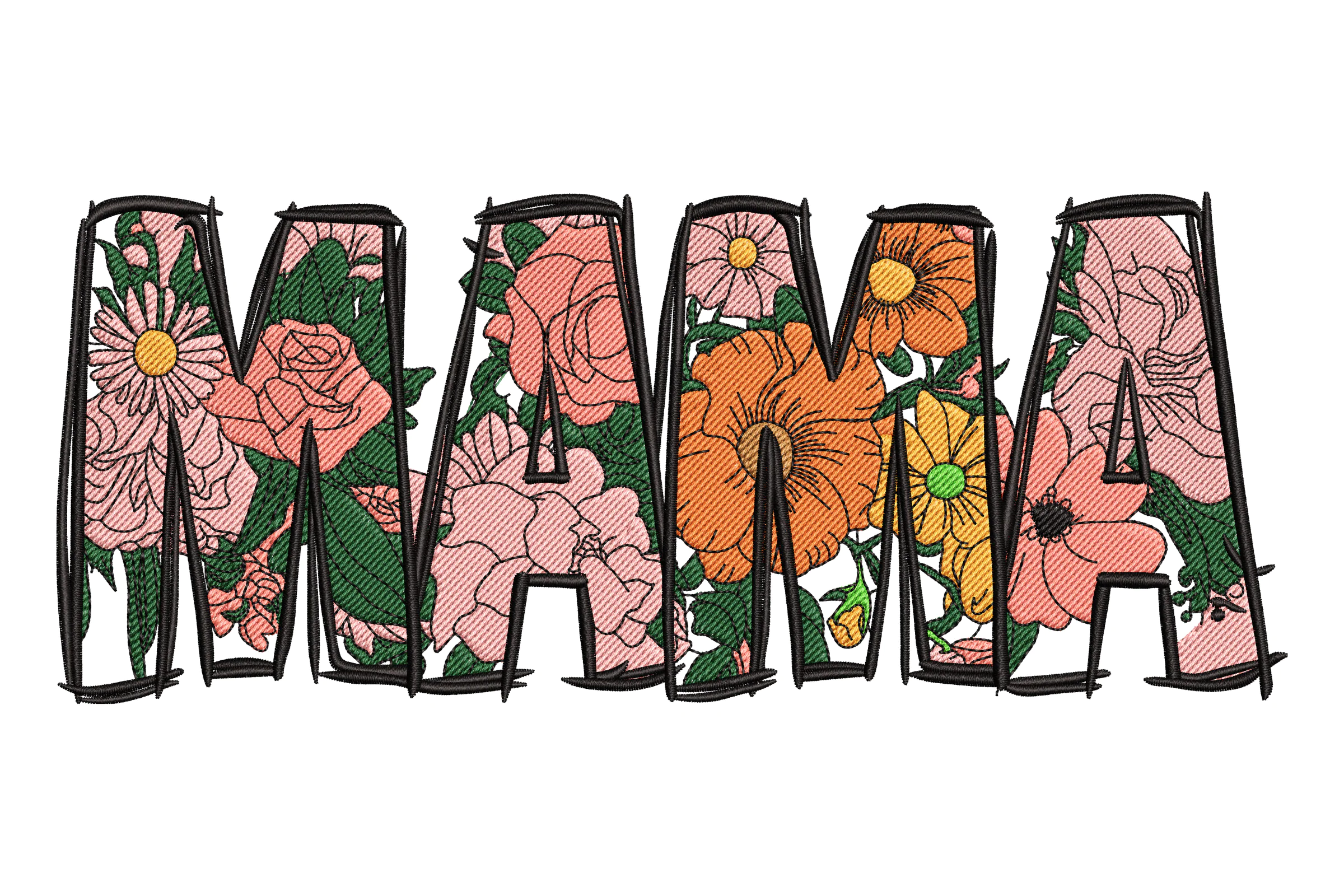 Floral Mama Digital Embroidery Design