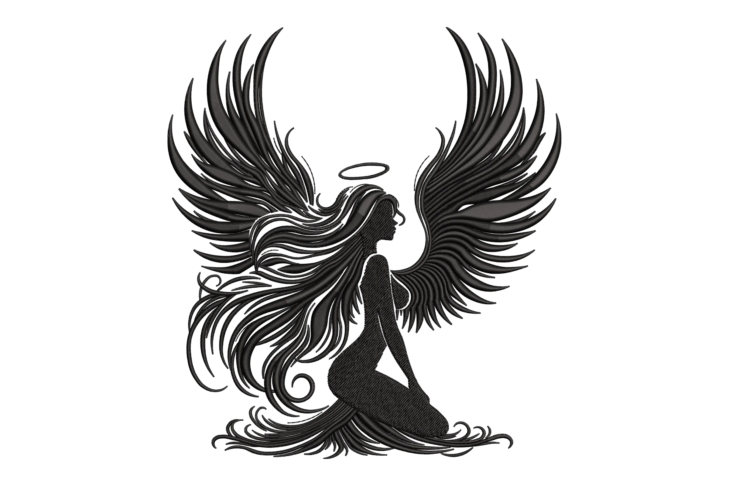Angel Christmas Embroidery Design