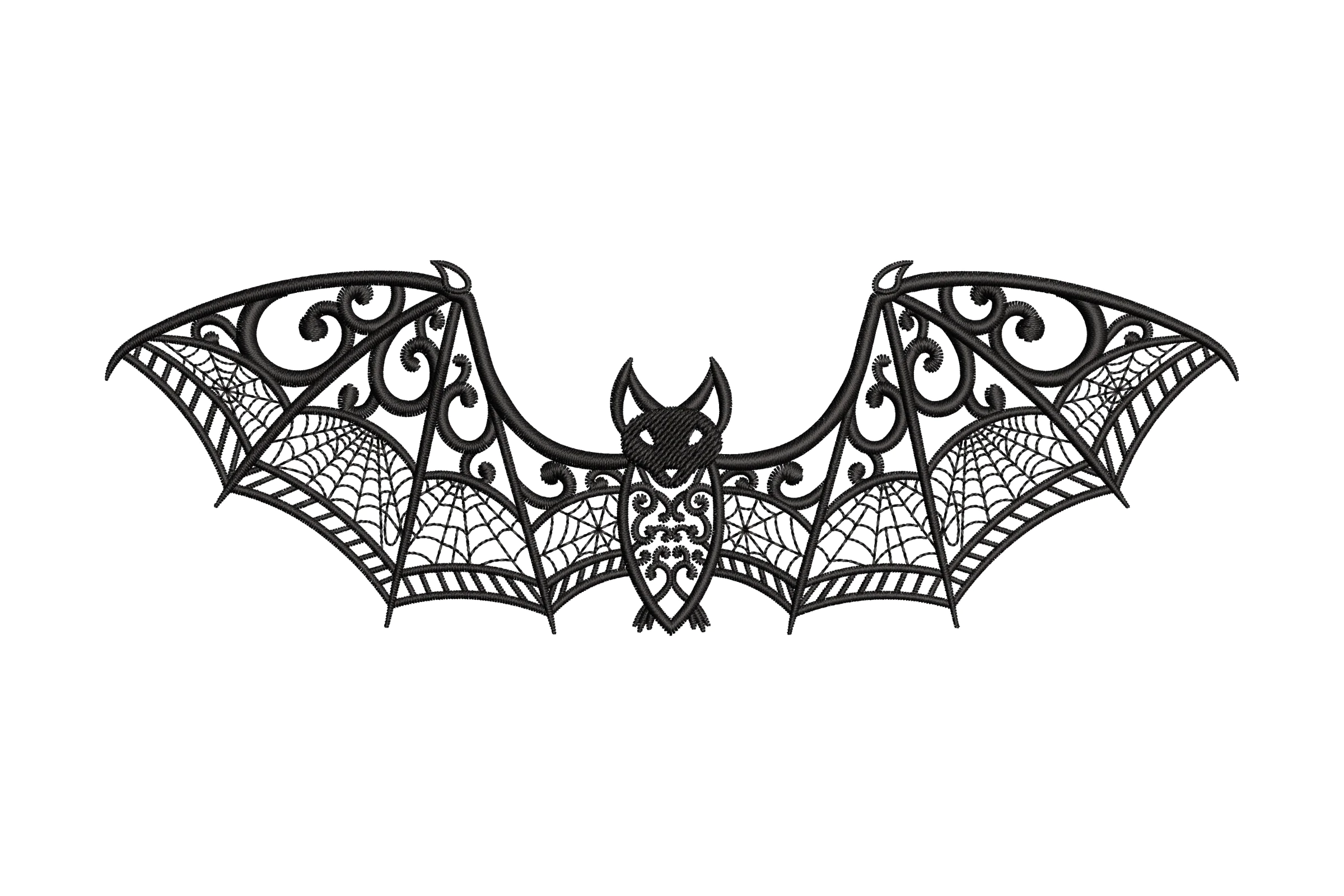 Halloween Bat Embroidery File