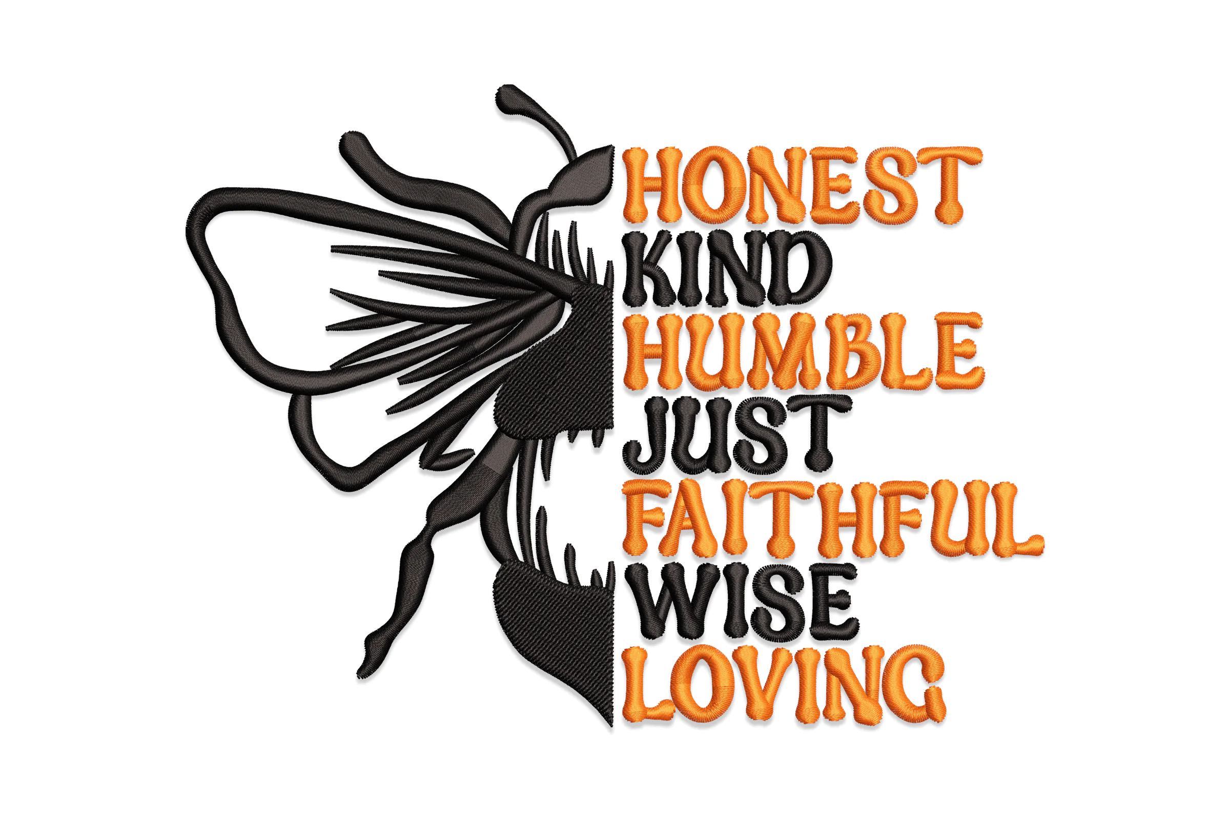 Just Be, Be Yourself, Bee Decor Embroidery Design