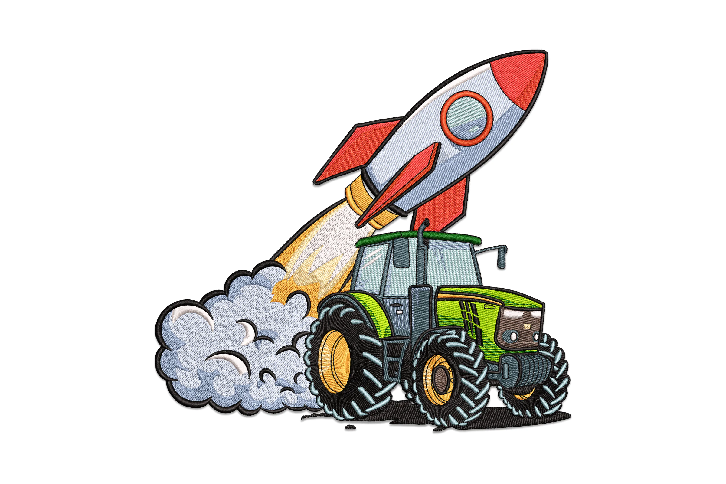 Farming Tractor Machine Embroidery Design