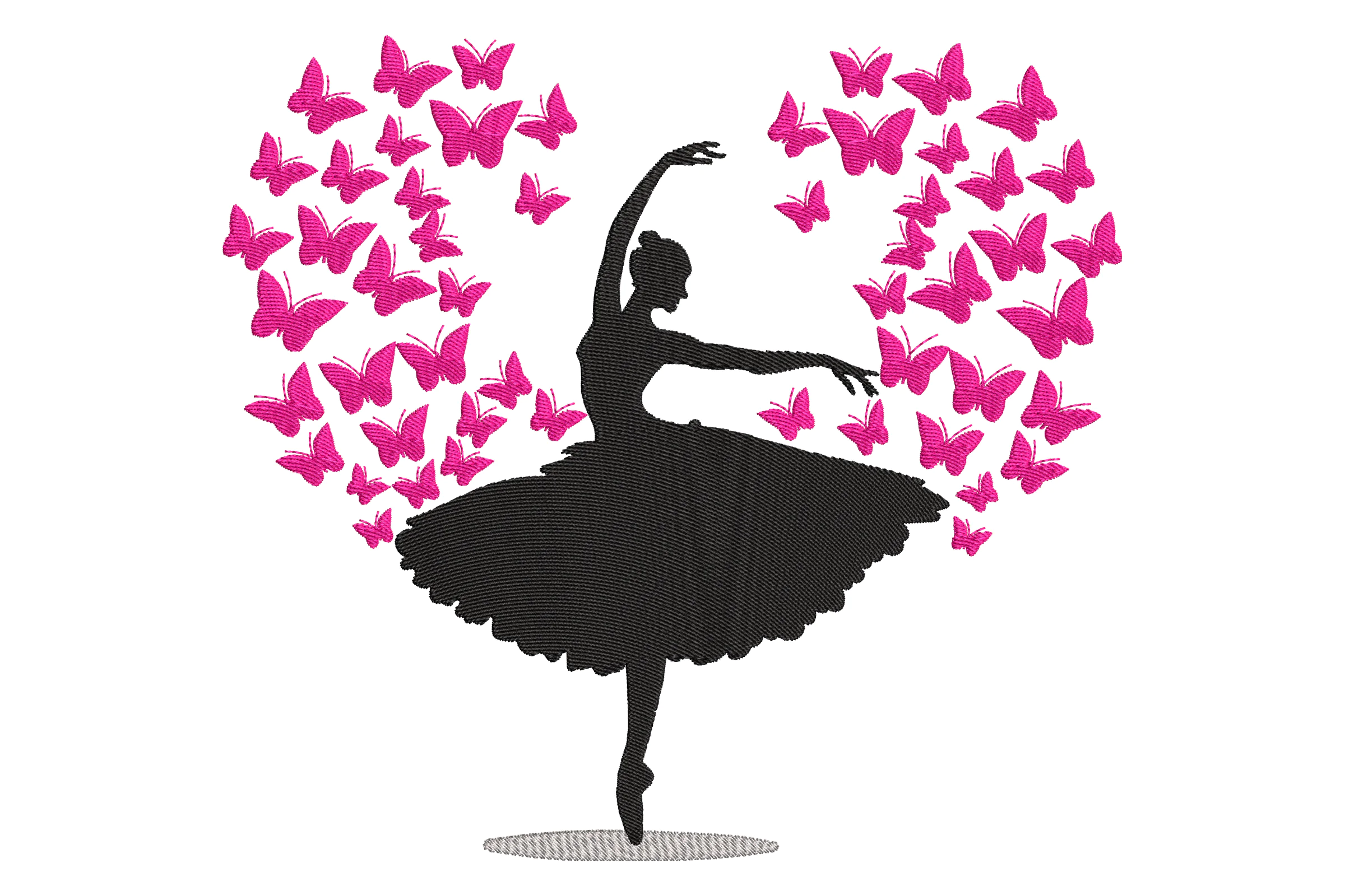 Ballet Dancer Embroidery Design