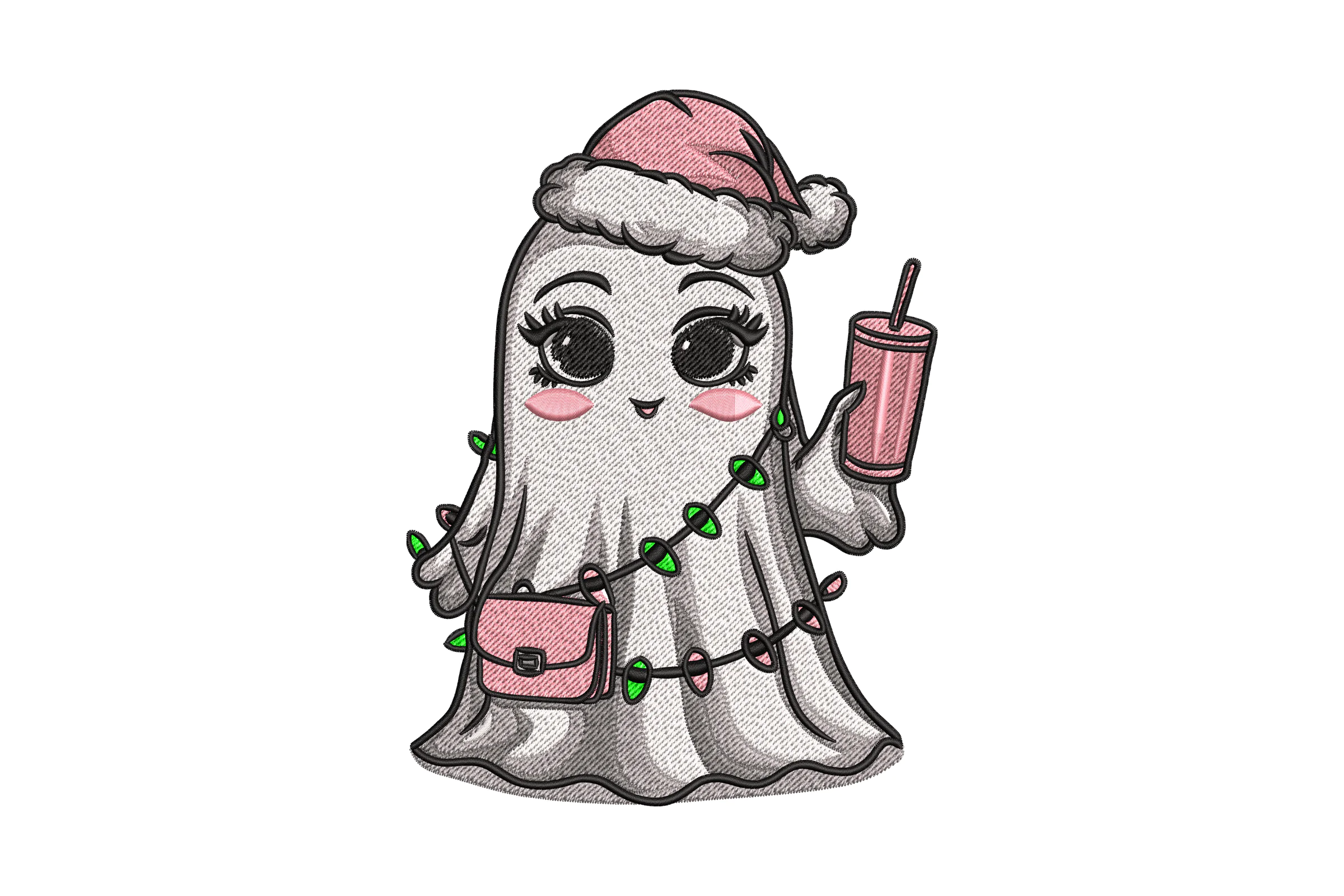 Christmas Ghost Embroidery Design
