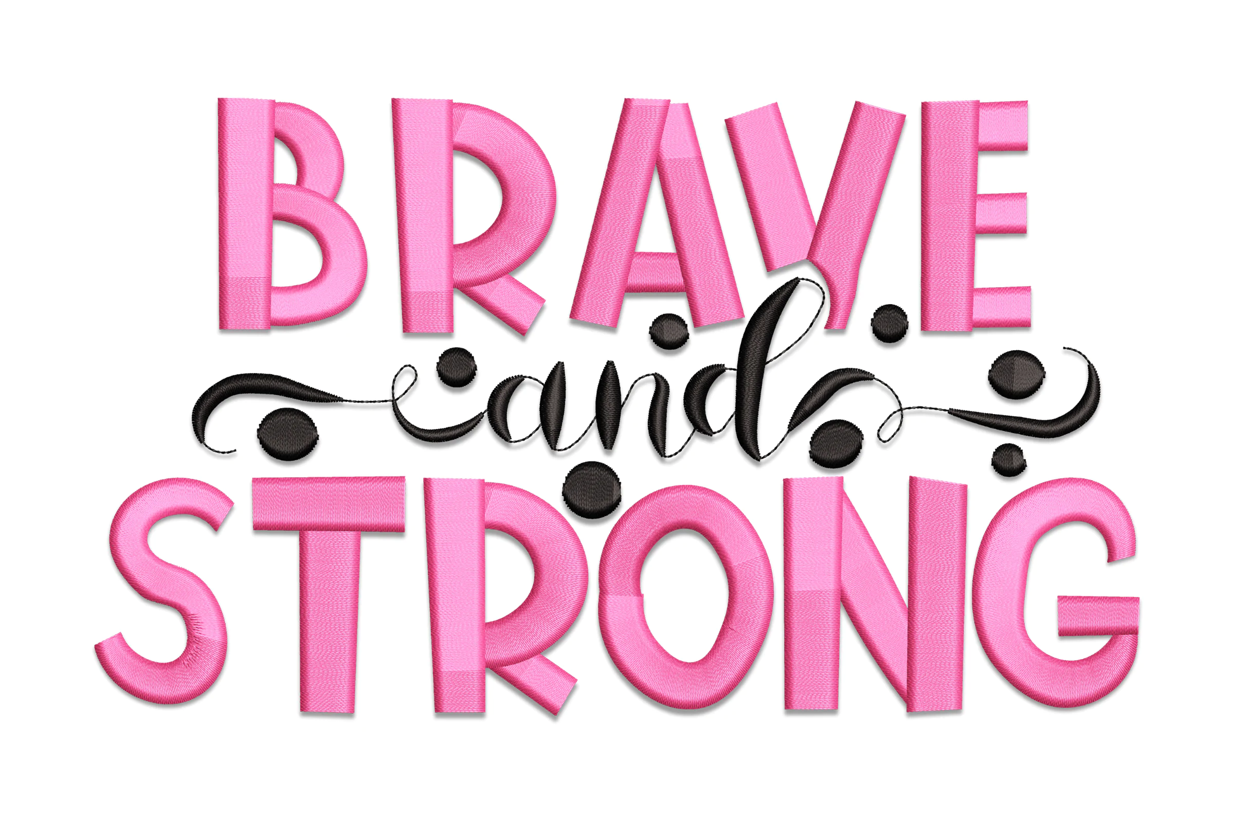 Brave And Strong Awareness Embroidery Design