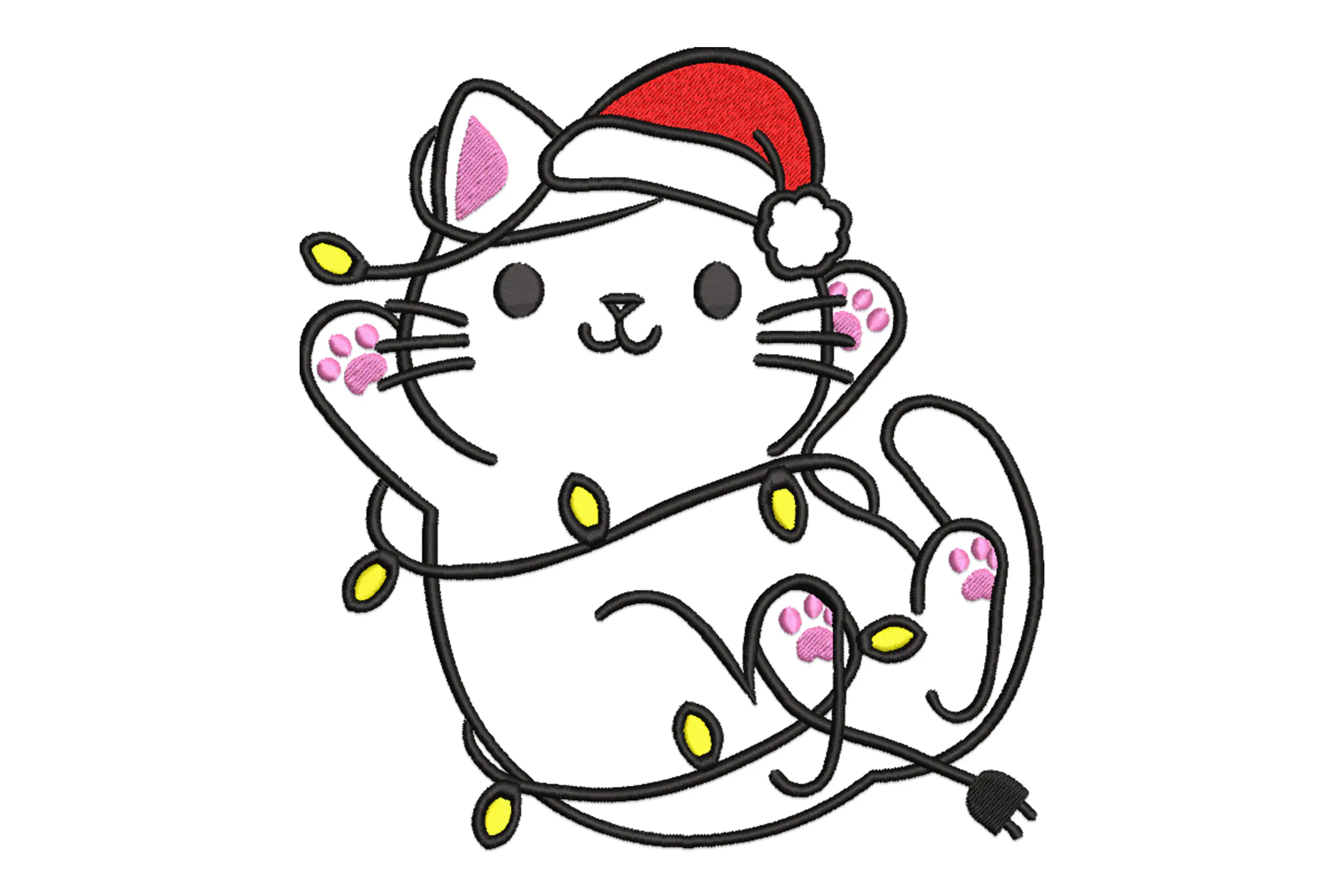 Christmas Cat Embroidery File