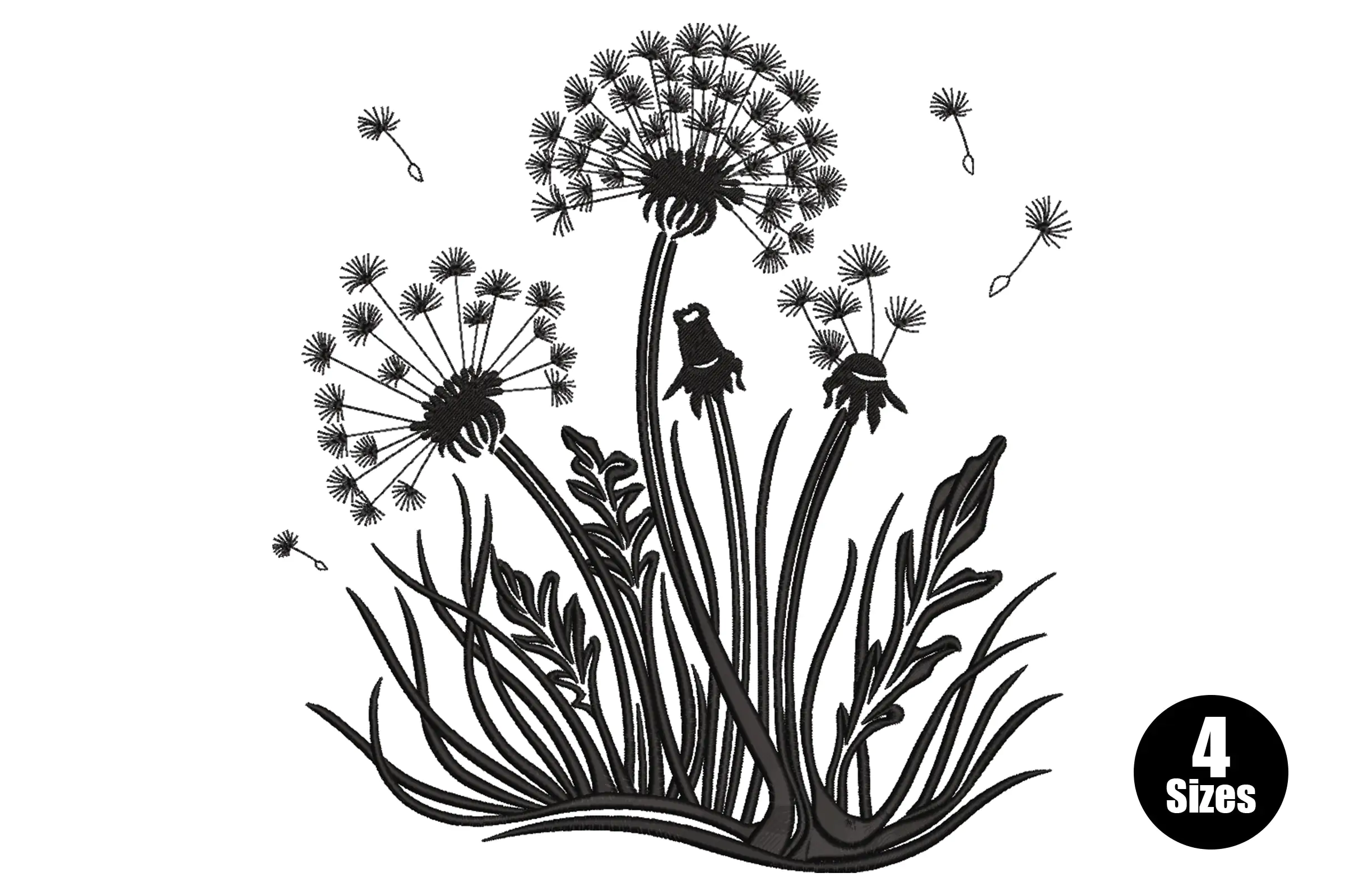 Dandelion Embroidery Machine  Design File