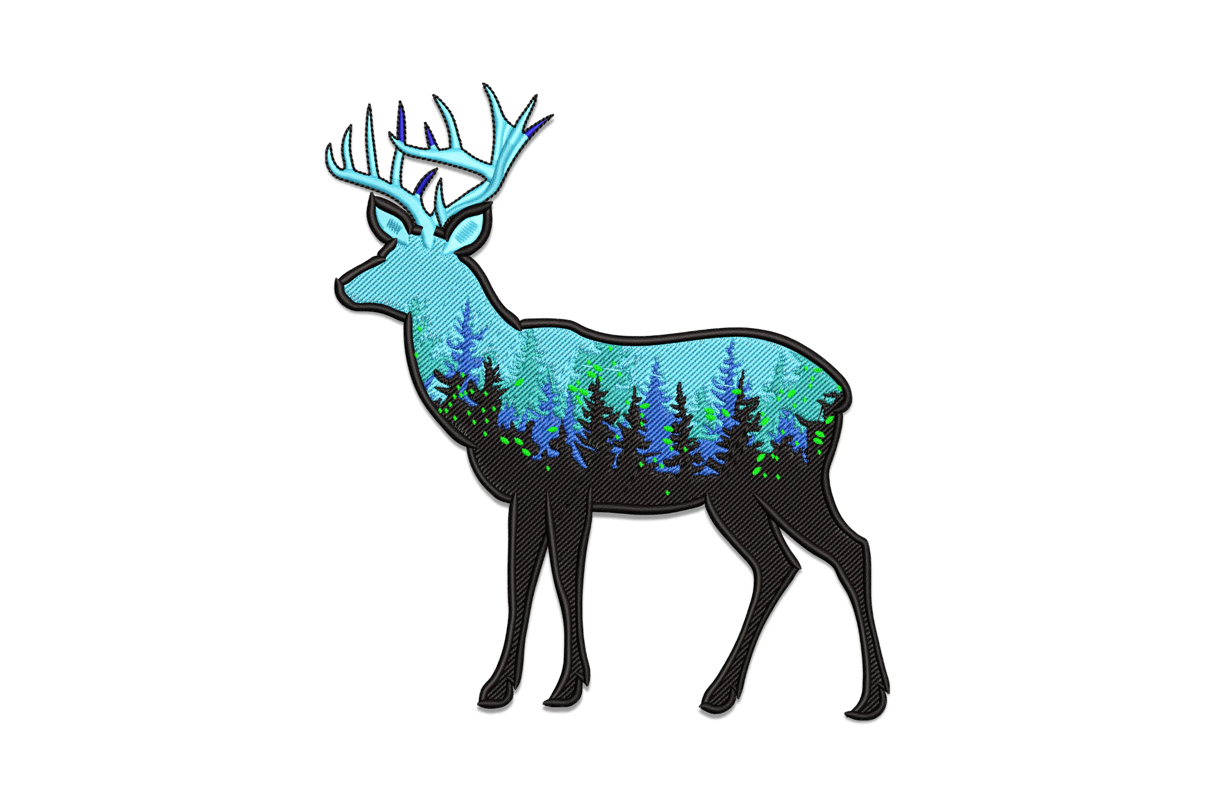 Deer Christmas Embroidery Design