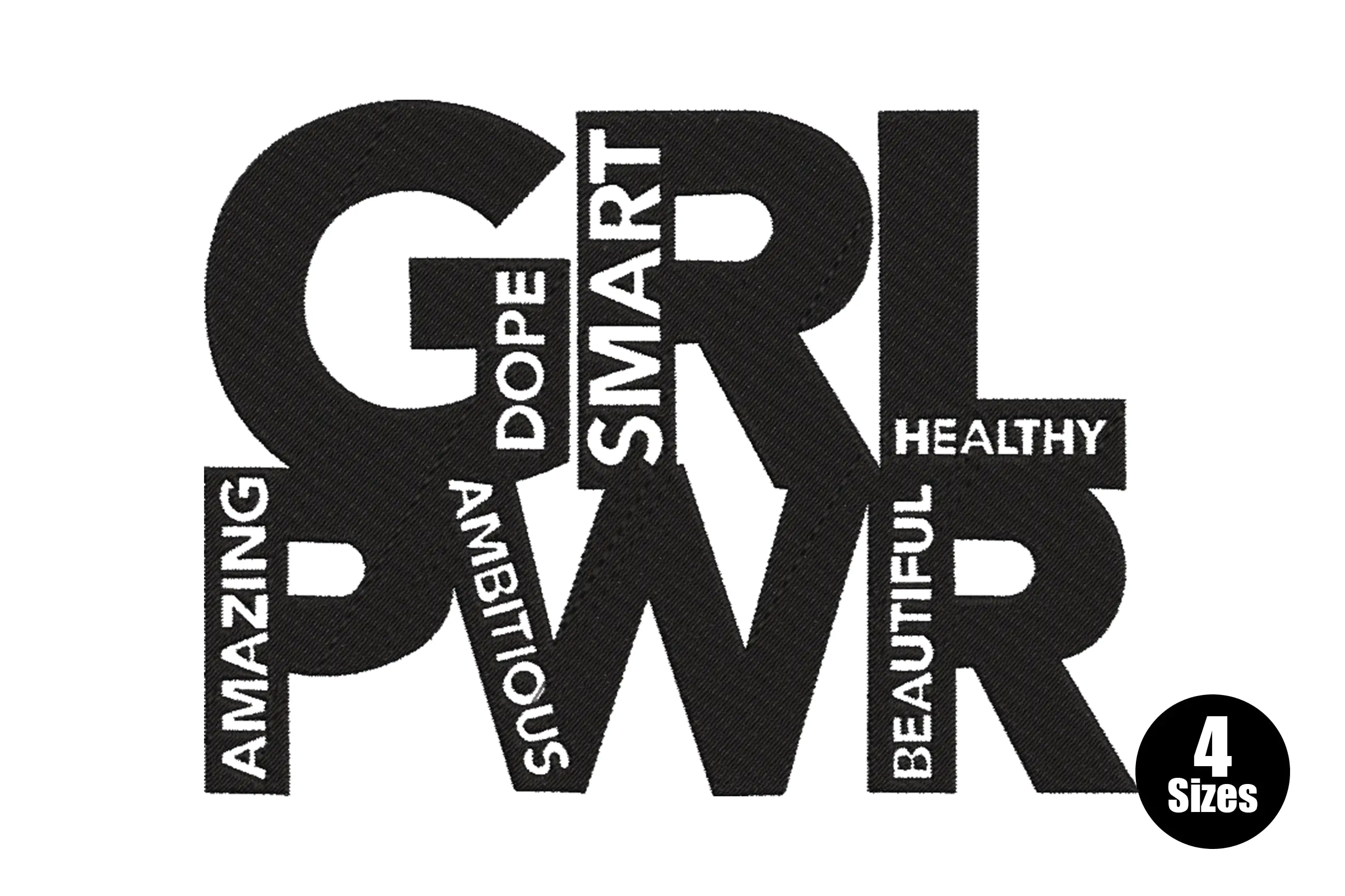 Girl Power Embroidery Design