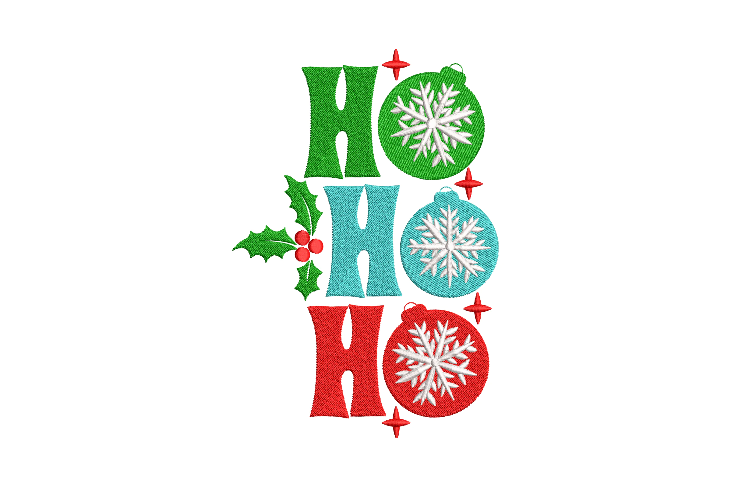 Ho Ho Ho Christmas Embroidery Design